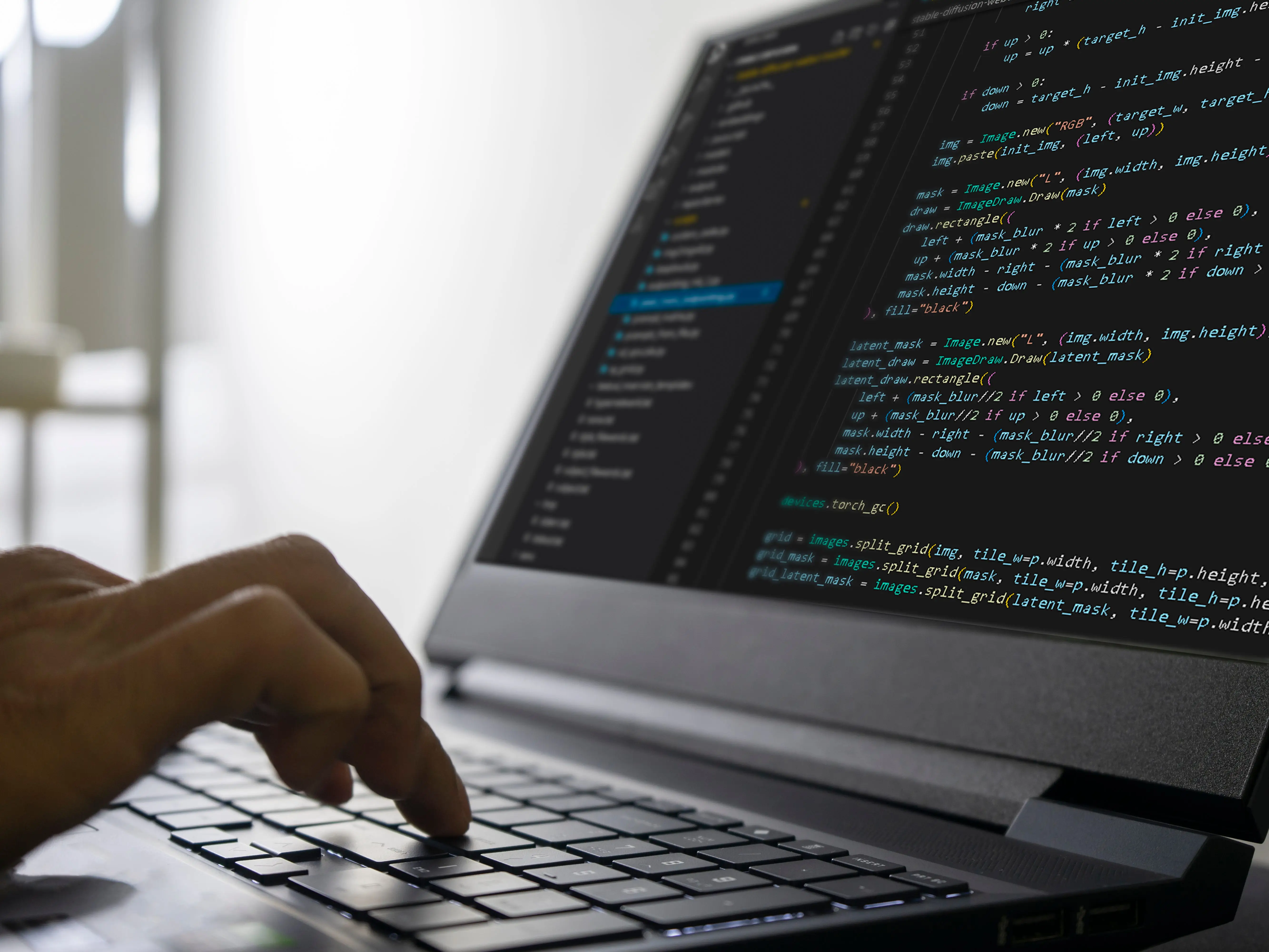 Typing on computer screen