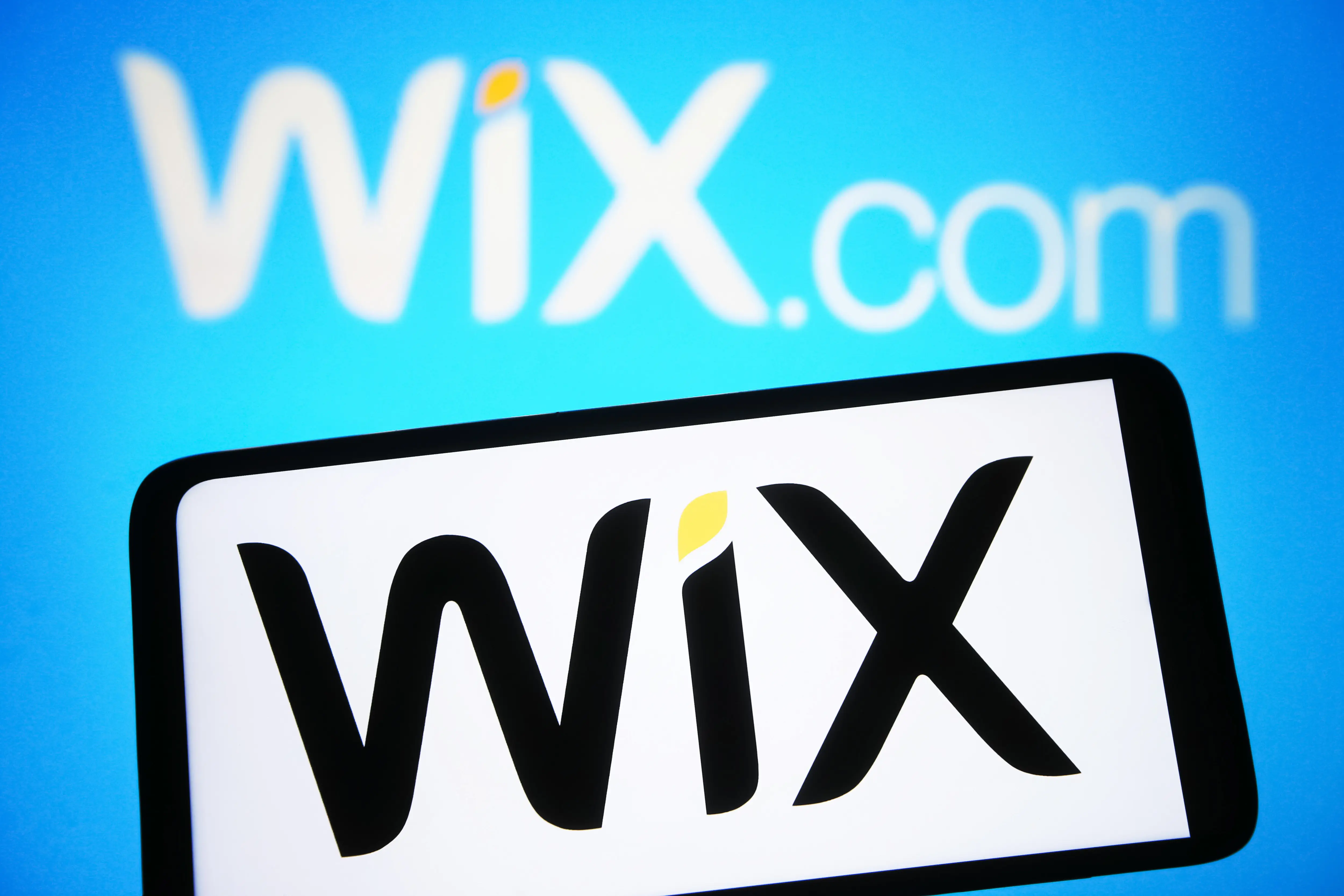 Wix logo on phone