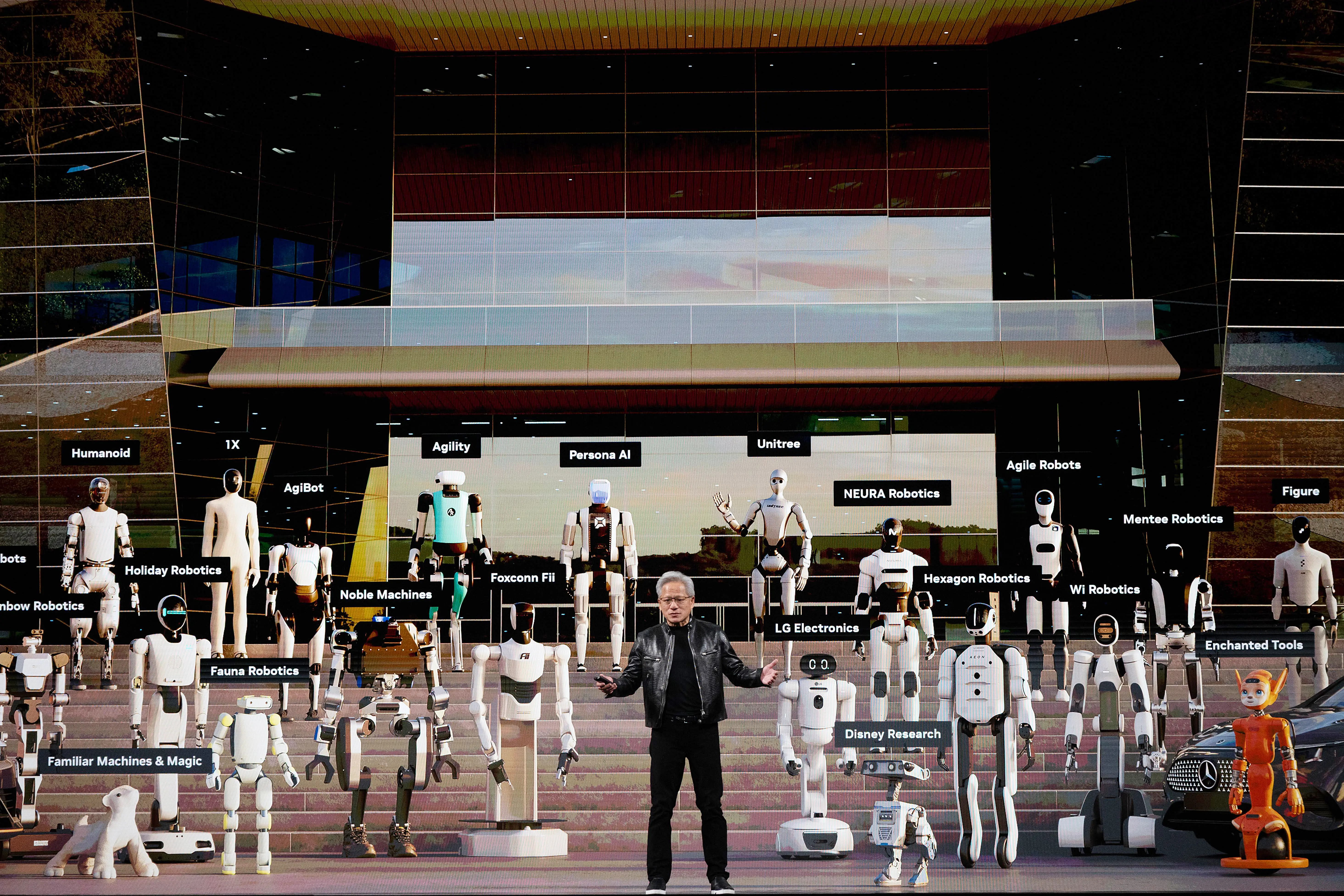 Jensen Huang and robots