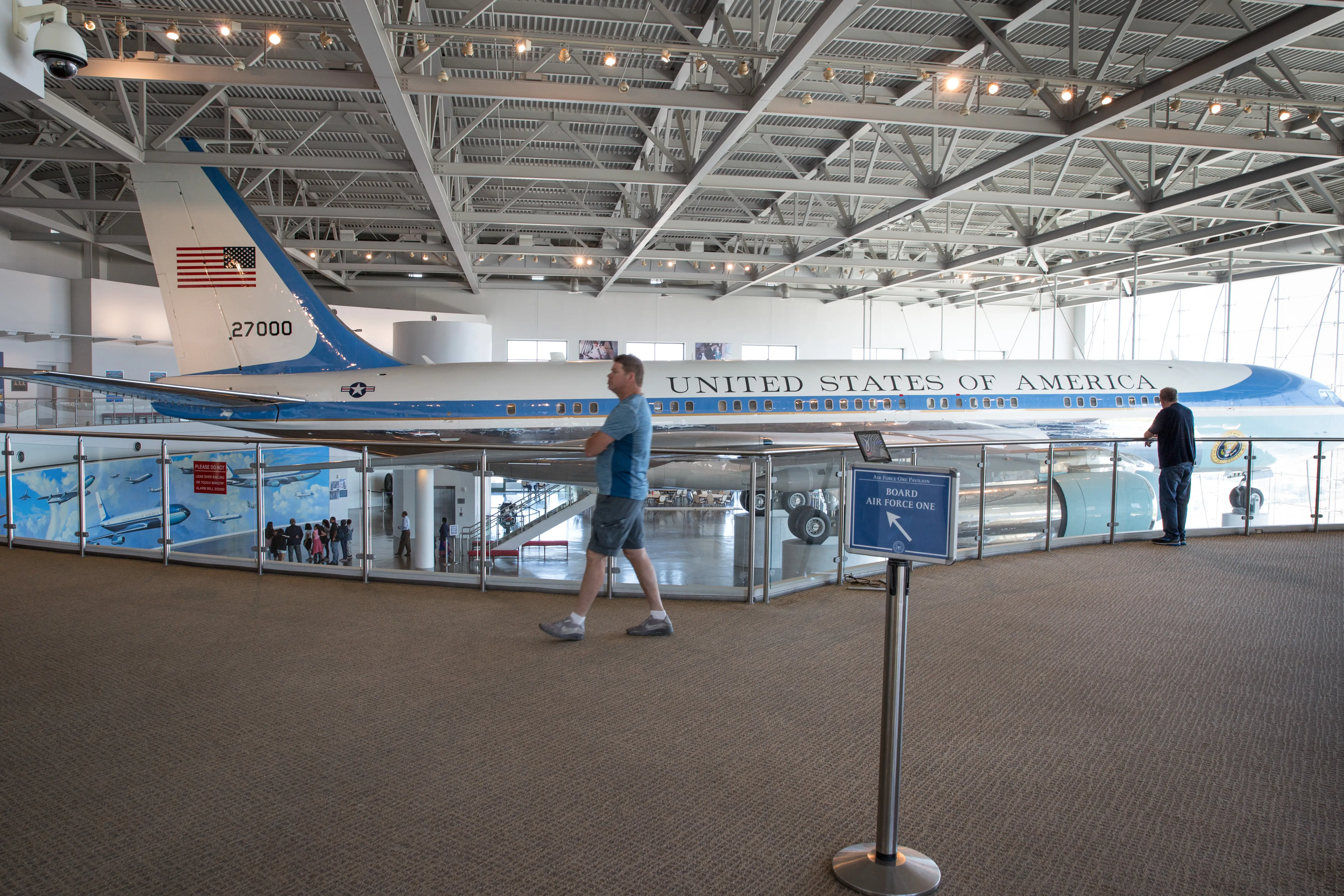 Air Force One, a Boeing 707 jet that was used by Ronald Reagan.
