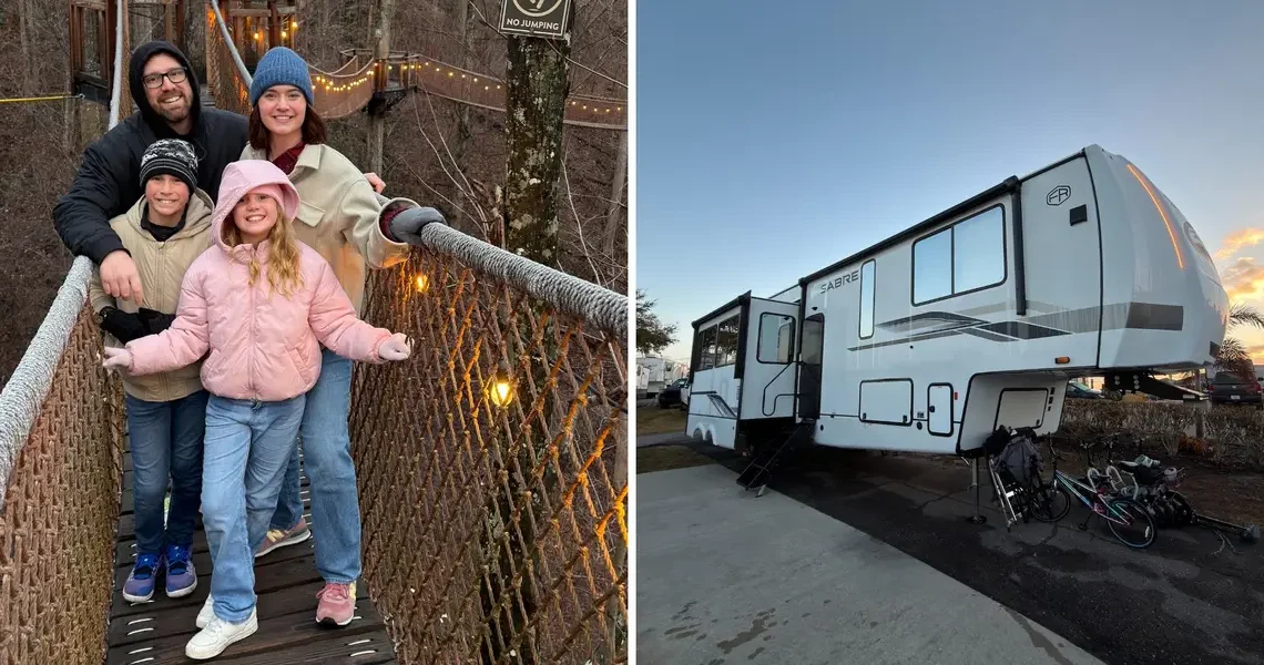 A family of 4 lives in an RV full time. It’s helping them pay off debt while traveling.