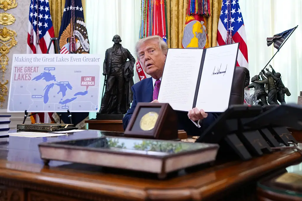 President Donald Trump signed an executive order renaming Lake Ontario to 