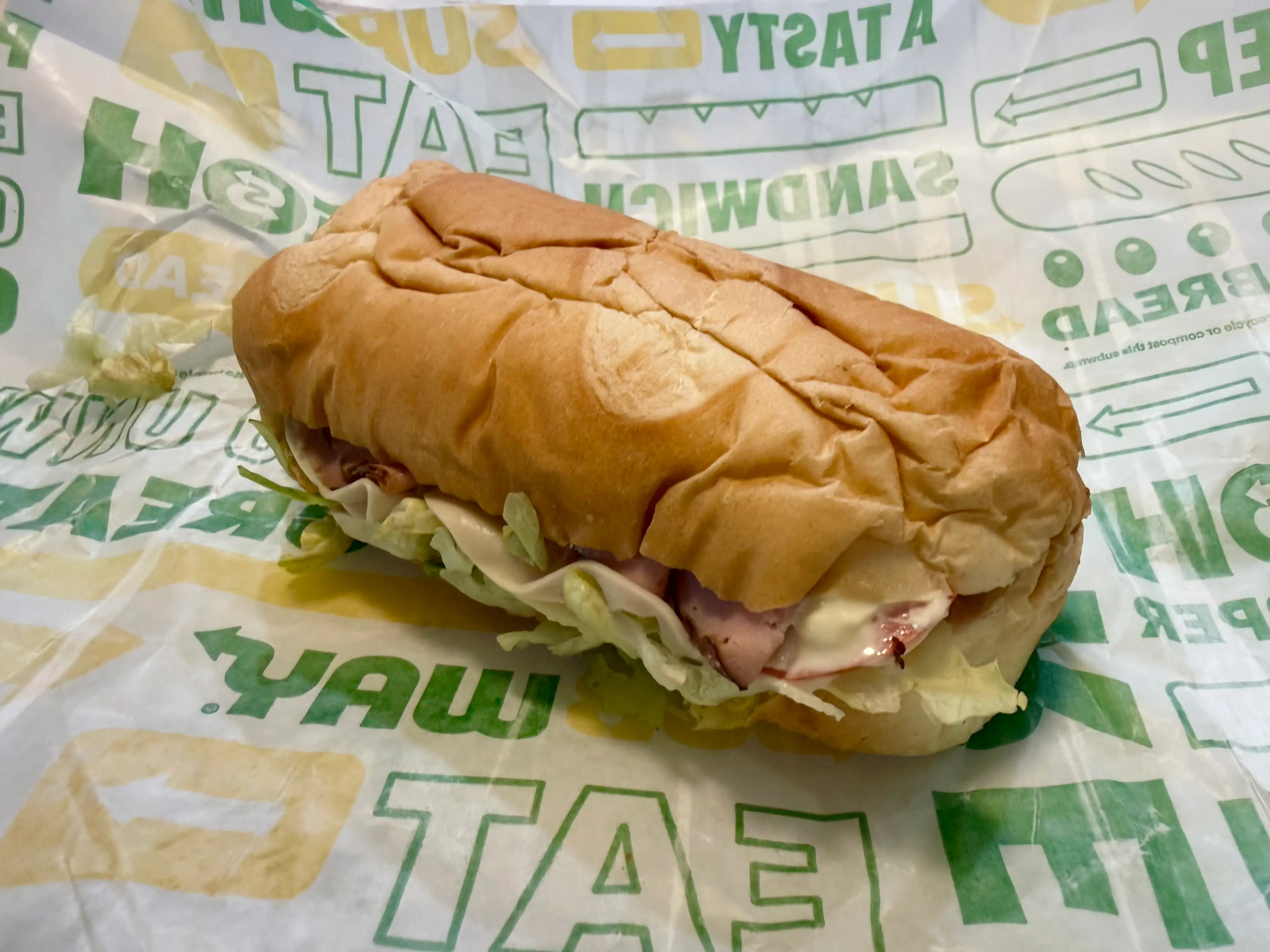 Club sandwich at Subway