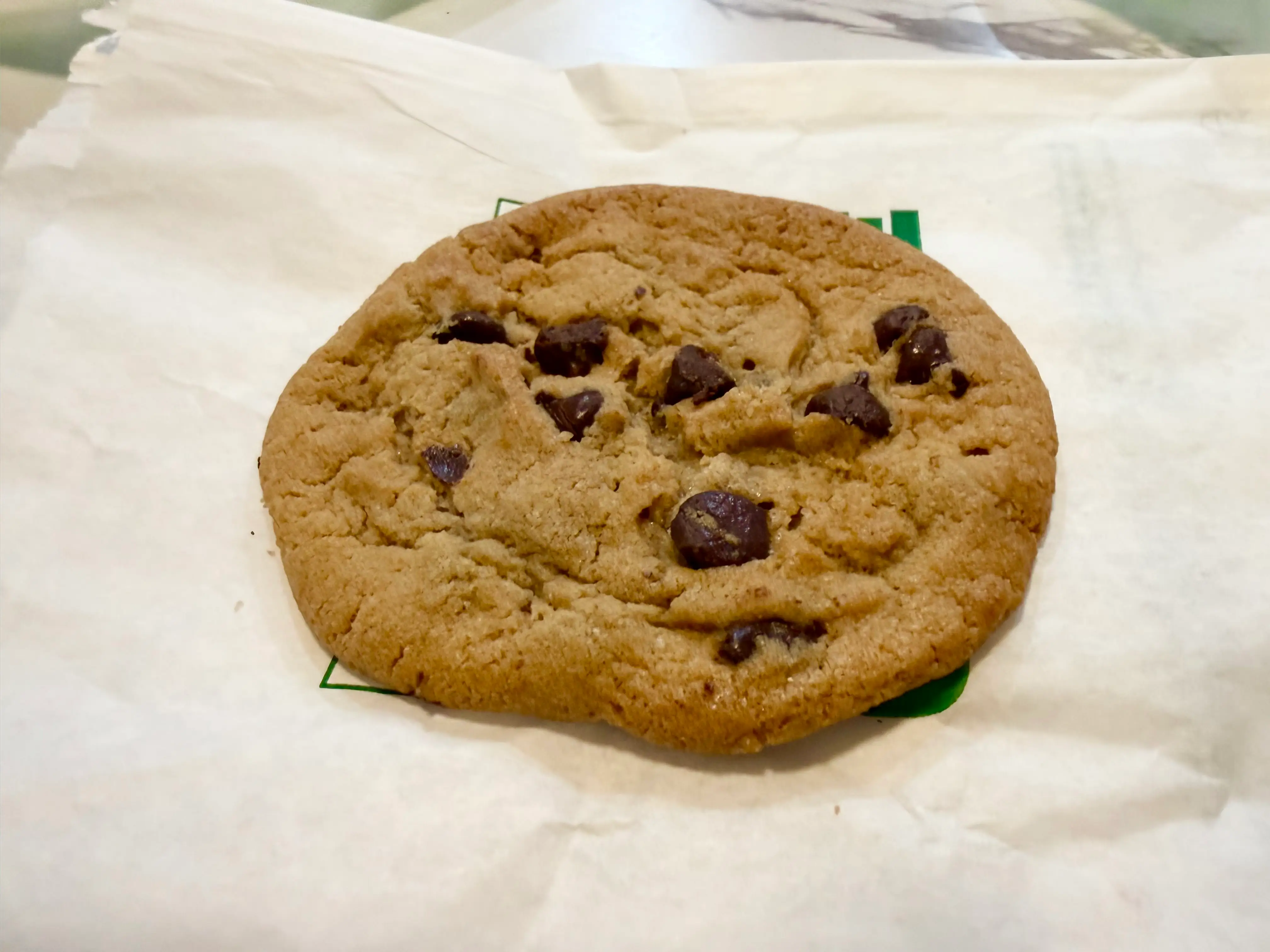 chocolate chip cookie from Subway