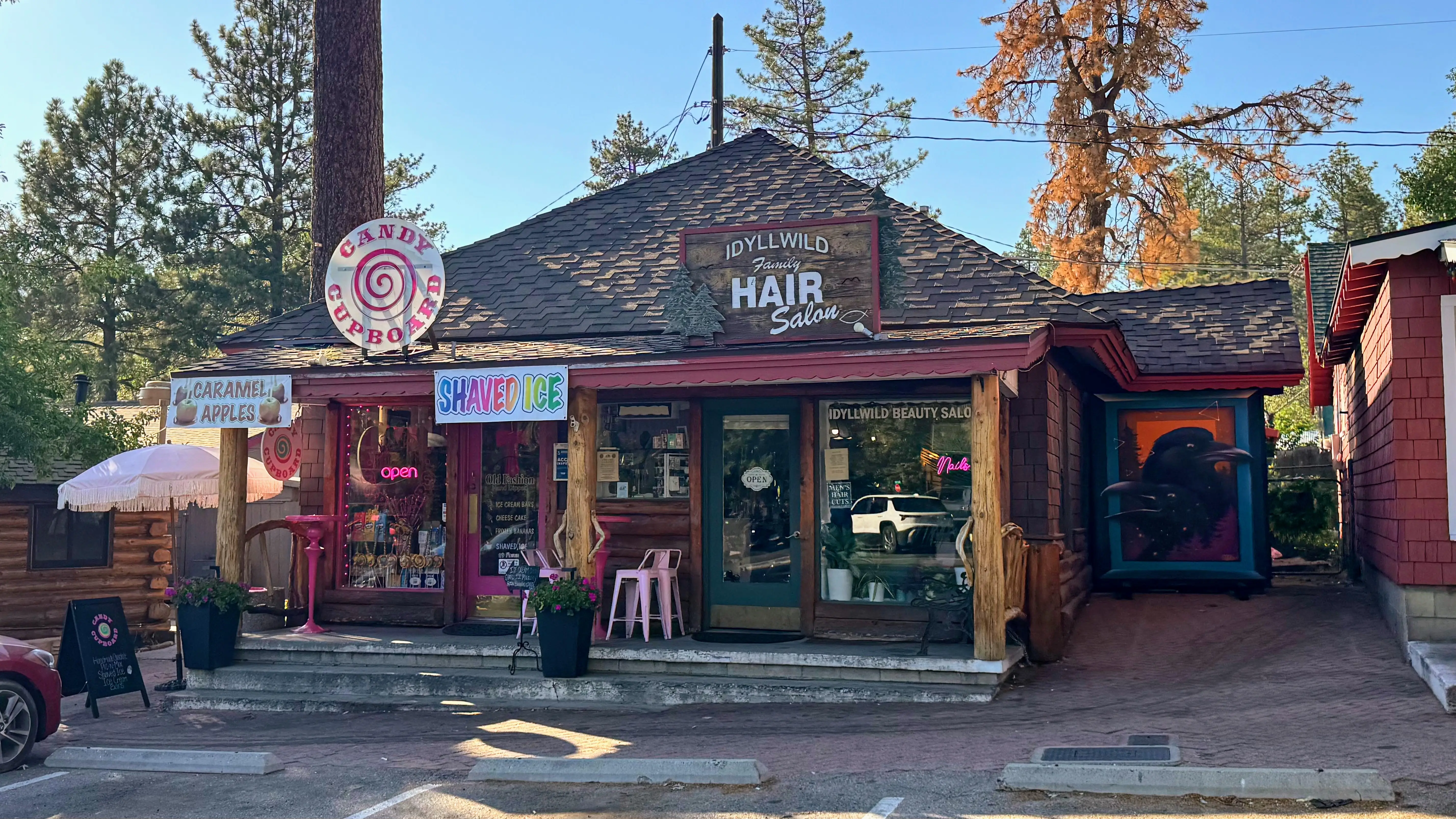 Idyllwild hair salon, candy store