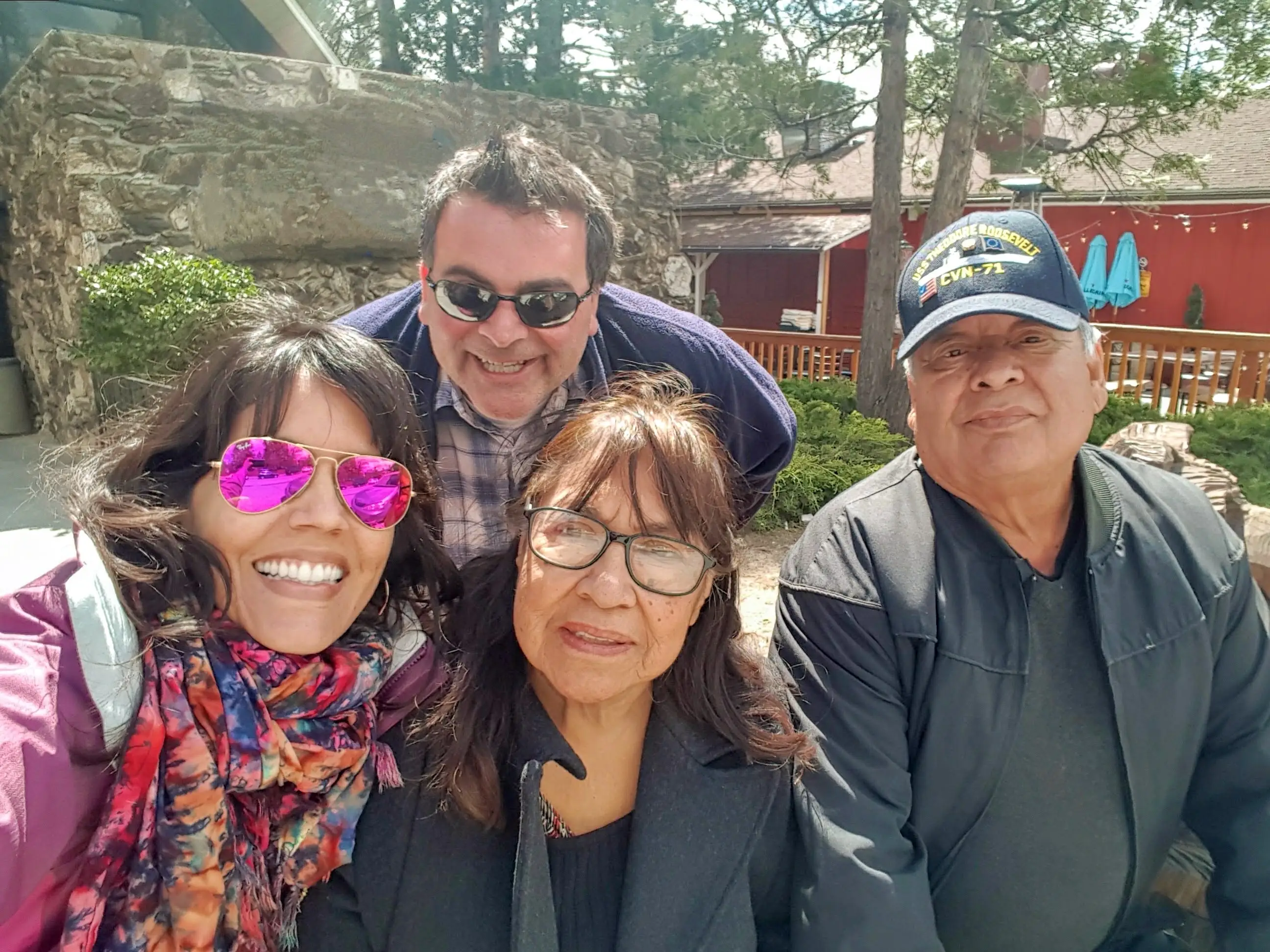 GRoup of people posing for selfie in Idyllwild