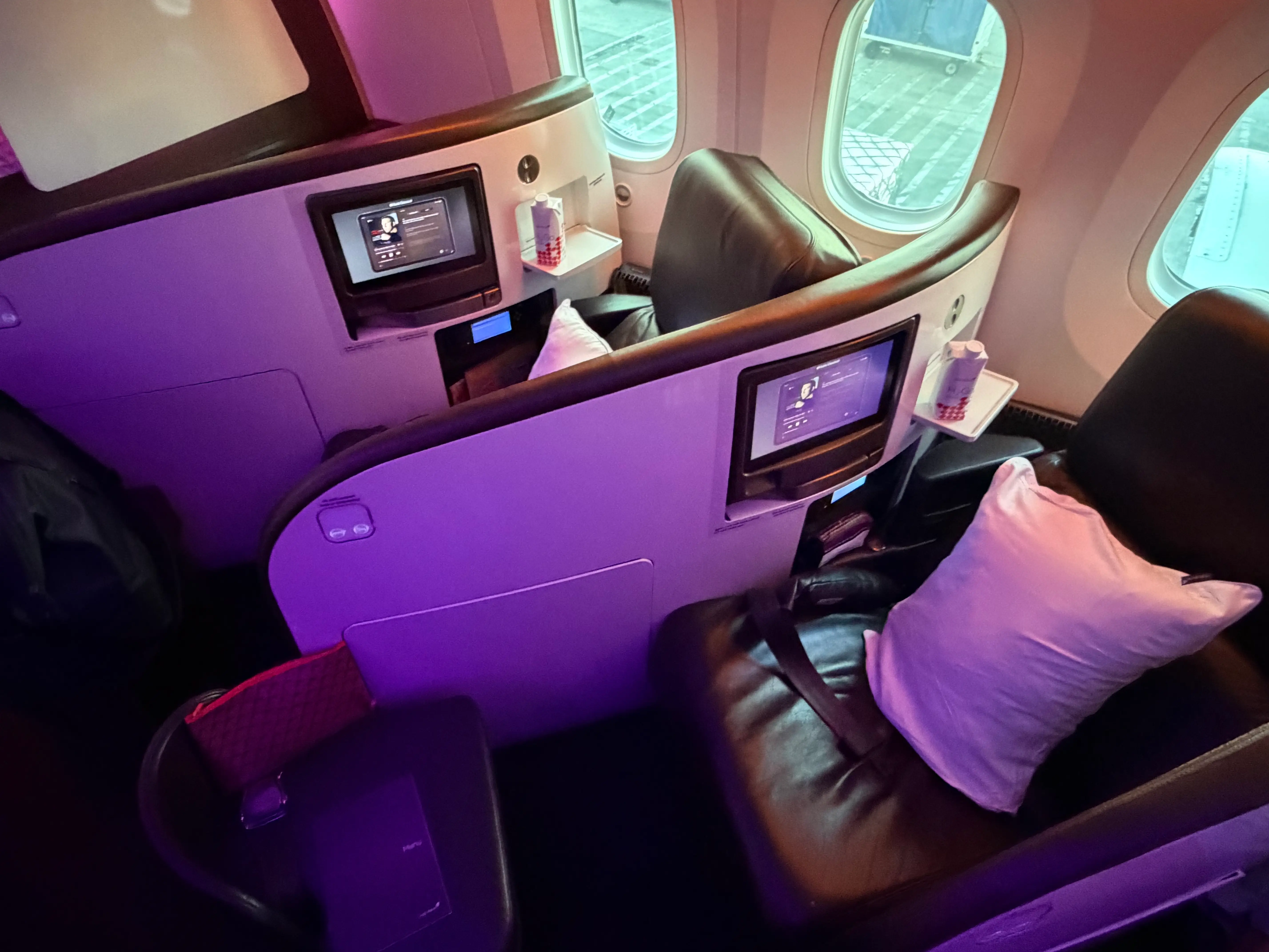 Seat on Virgin Atlantic upper class flight