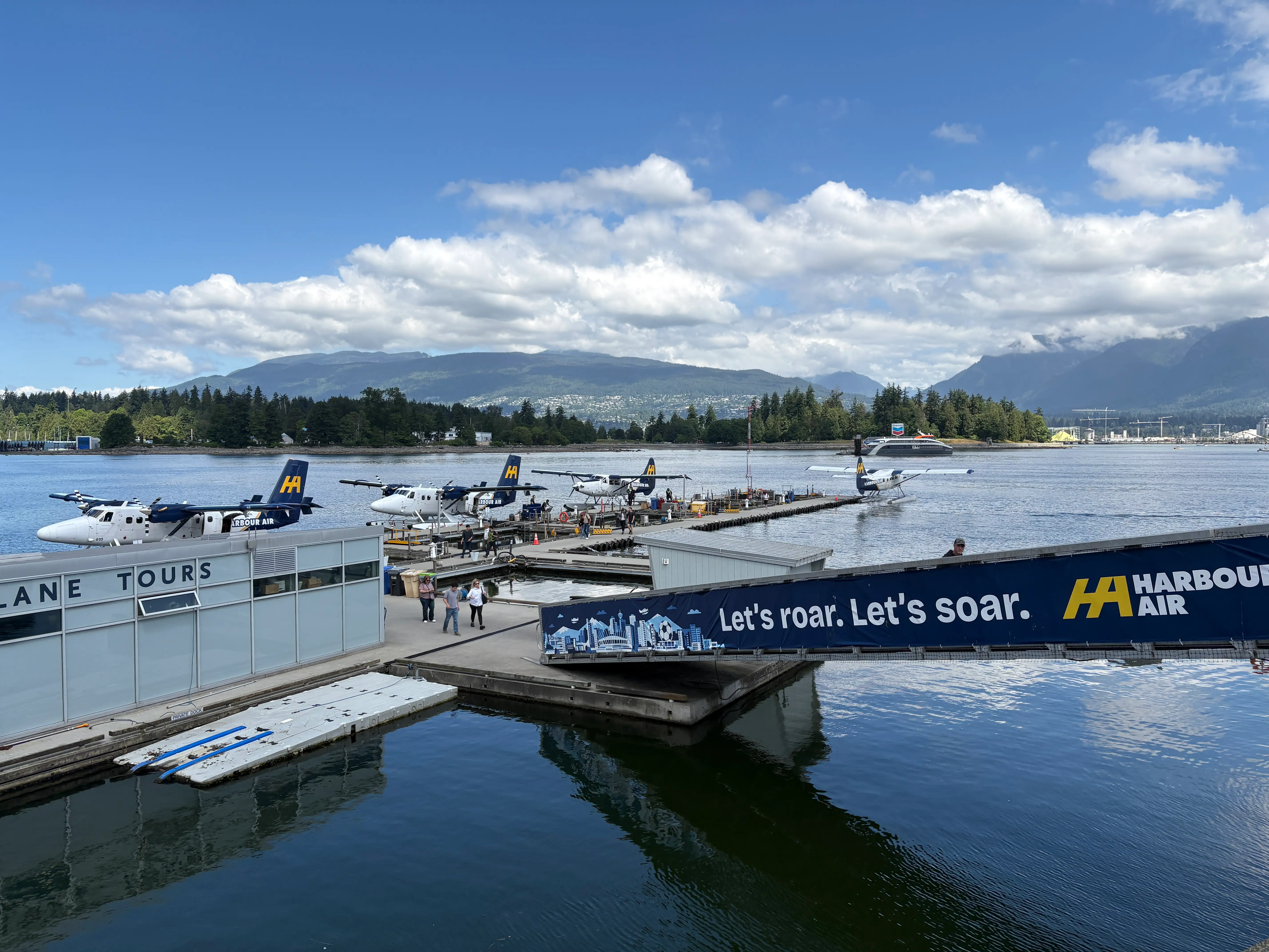 a dock to a seaplane
