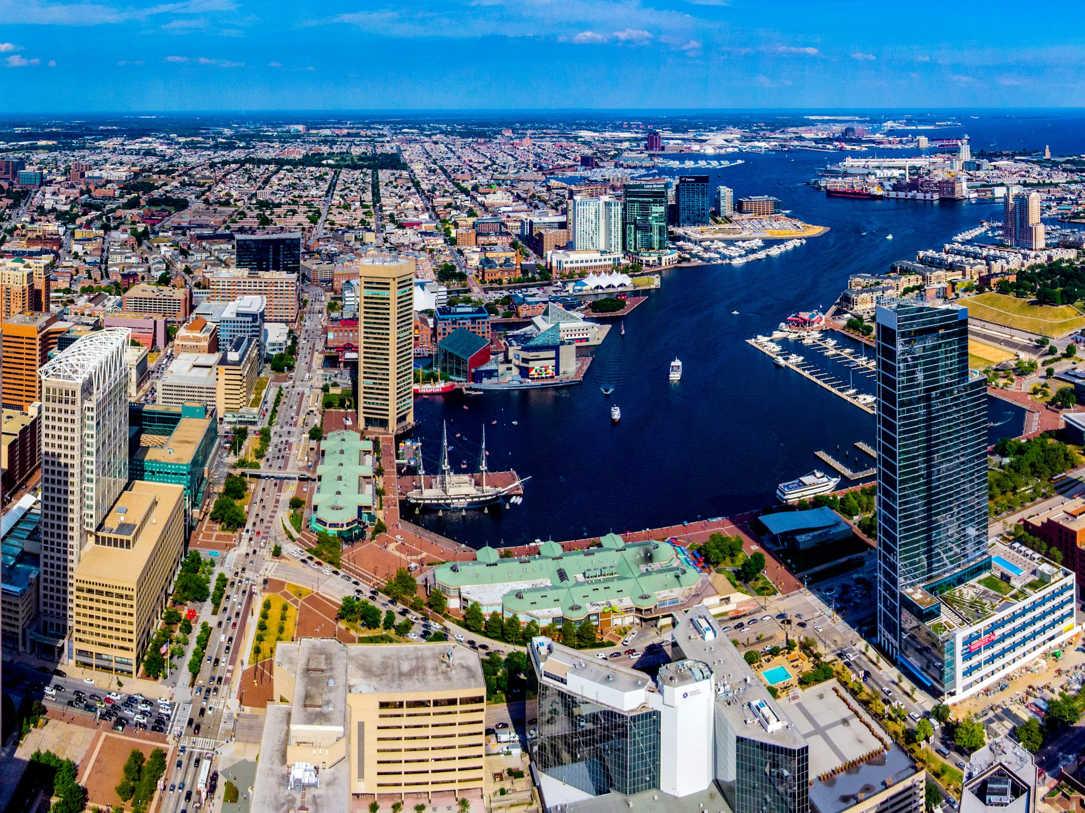Baltimore, Maryland Aerial Skyline