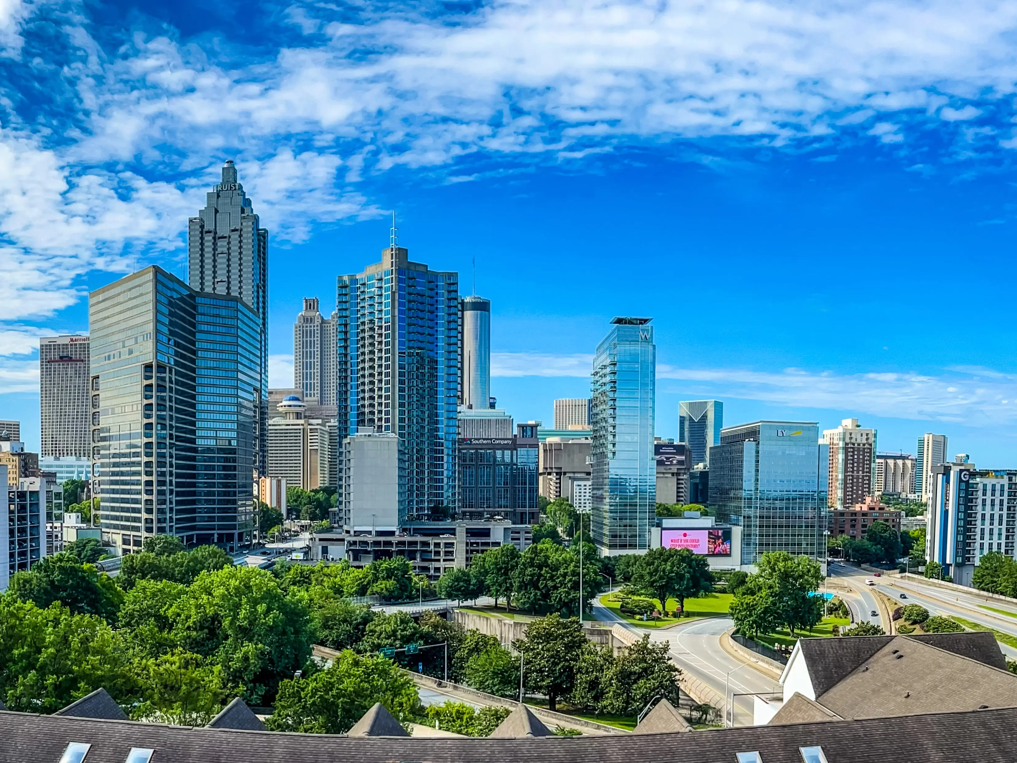 Panoramic Photo of The Downtown Atlanta Skyline