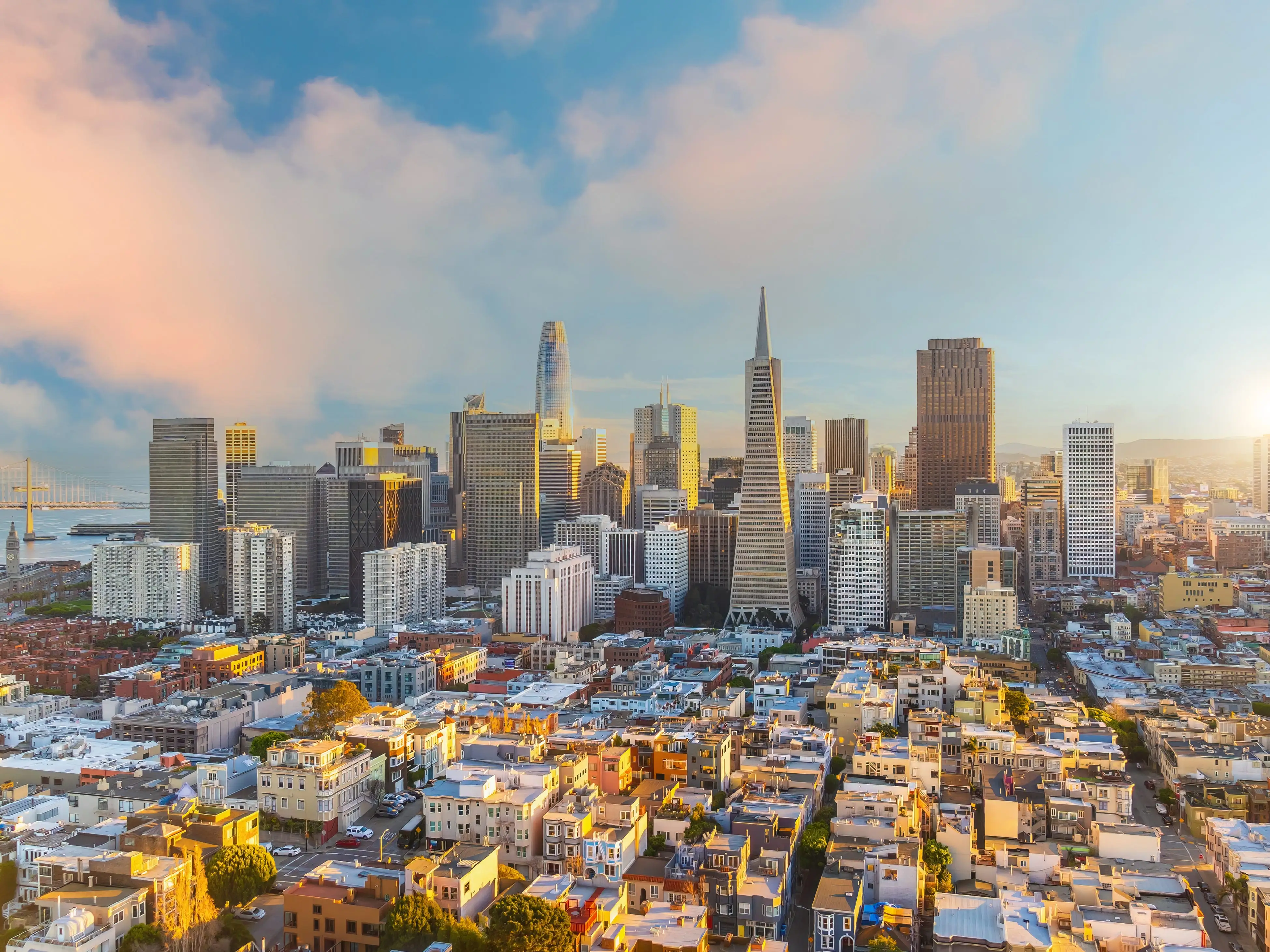Scenic view of downtown San Francisco California USA