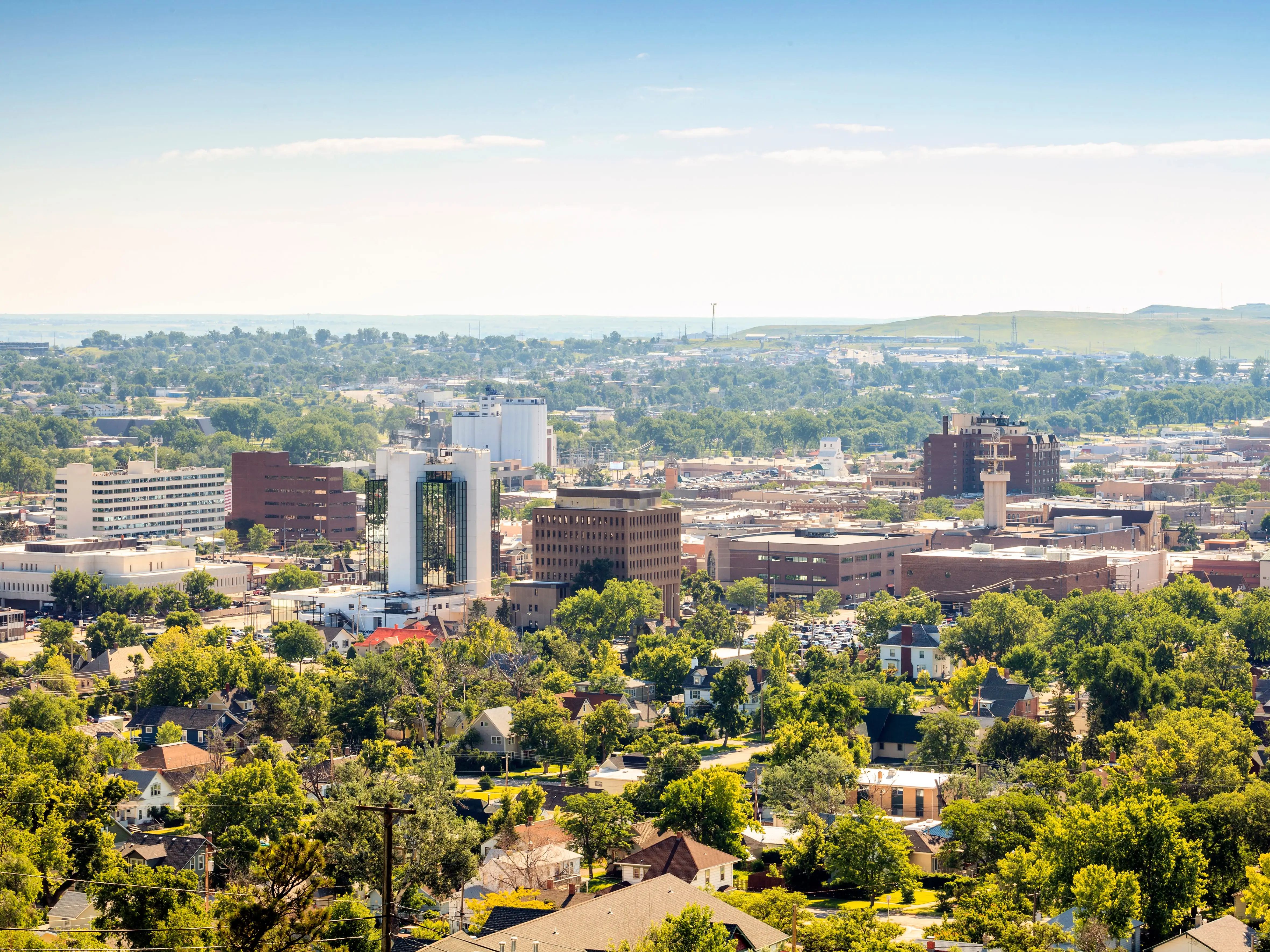 Panorama of Rapid City, South Dakota, USA