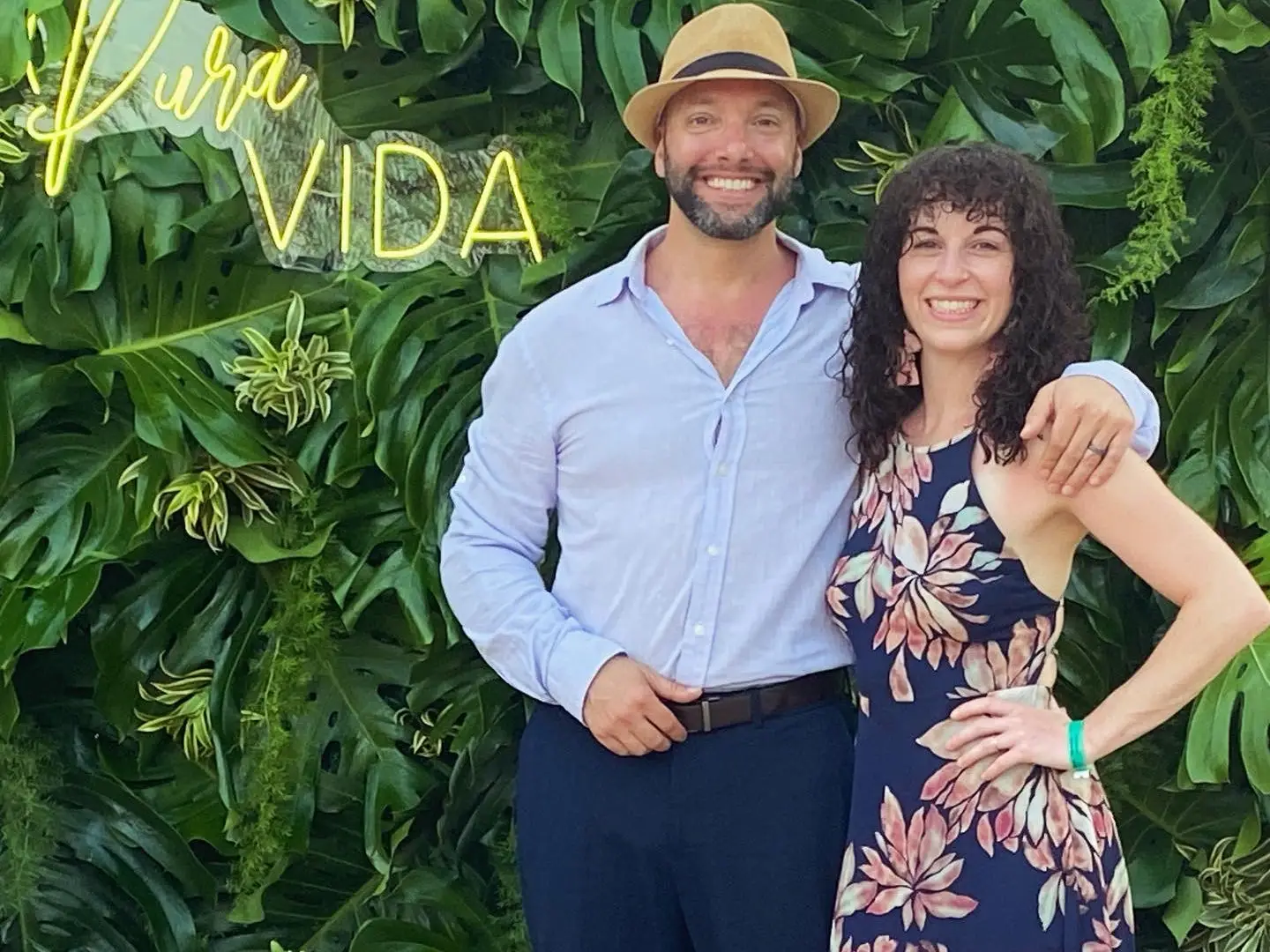 Couple posing together