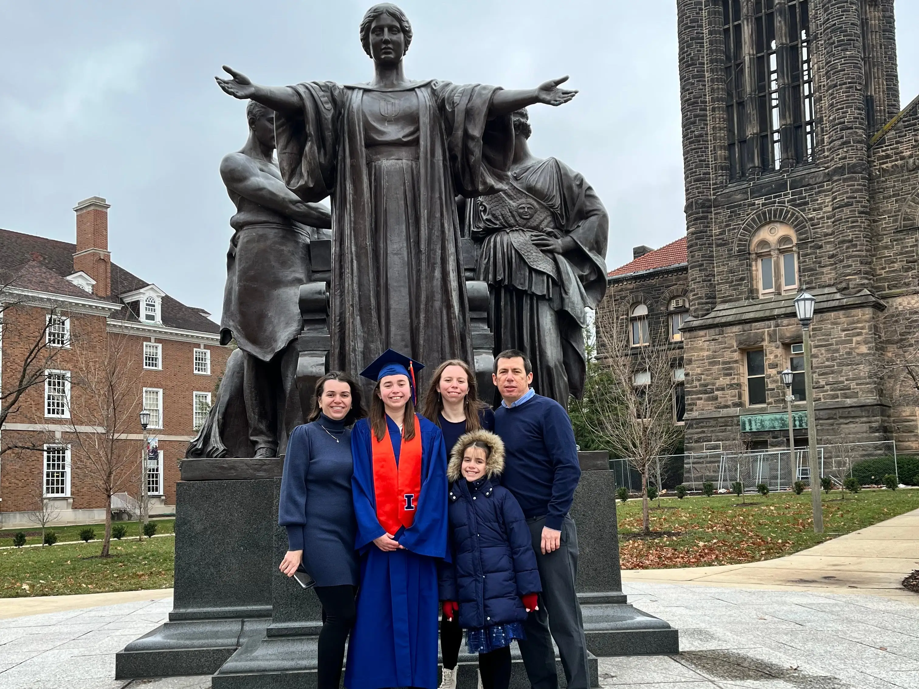 Anastasia Sevriukova with family