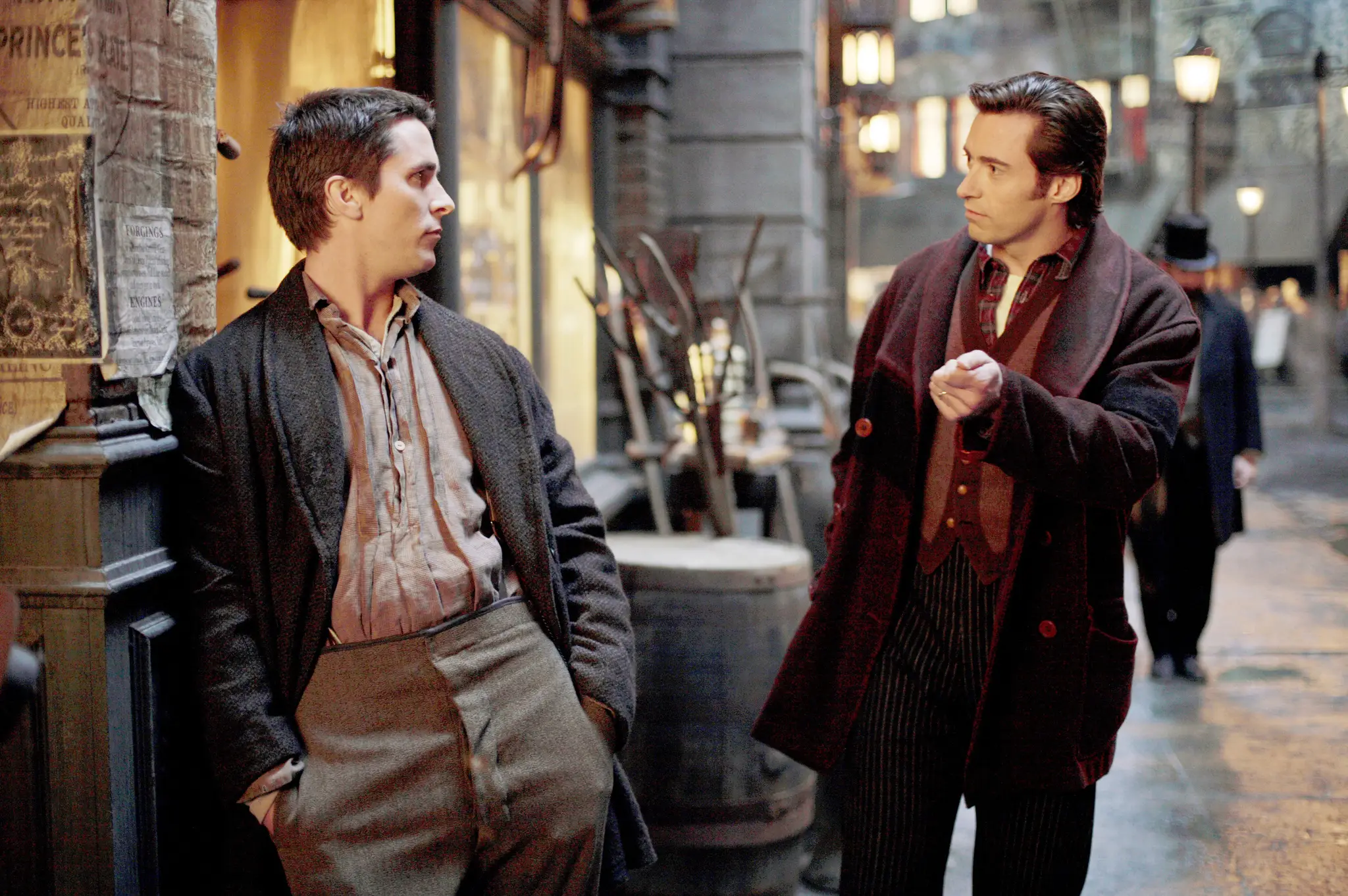 Christian Bale and Hugh Jackman standing next to each other