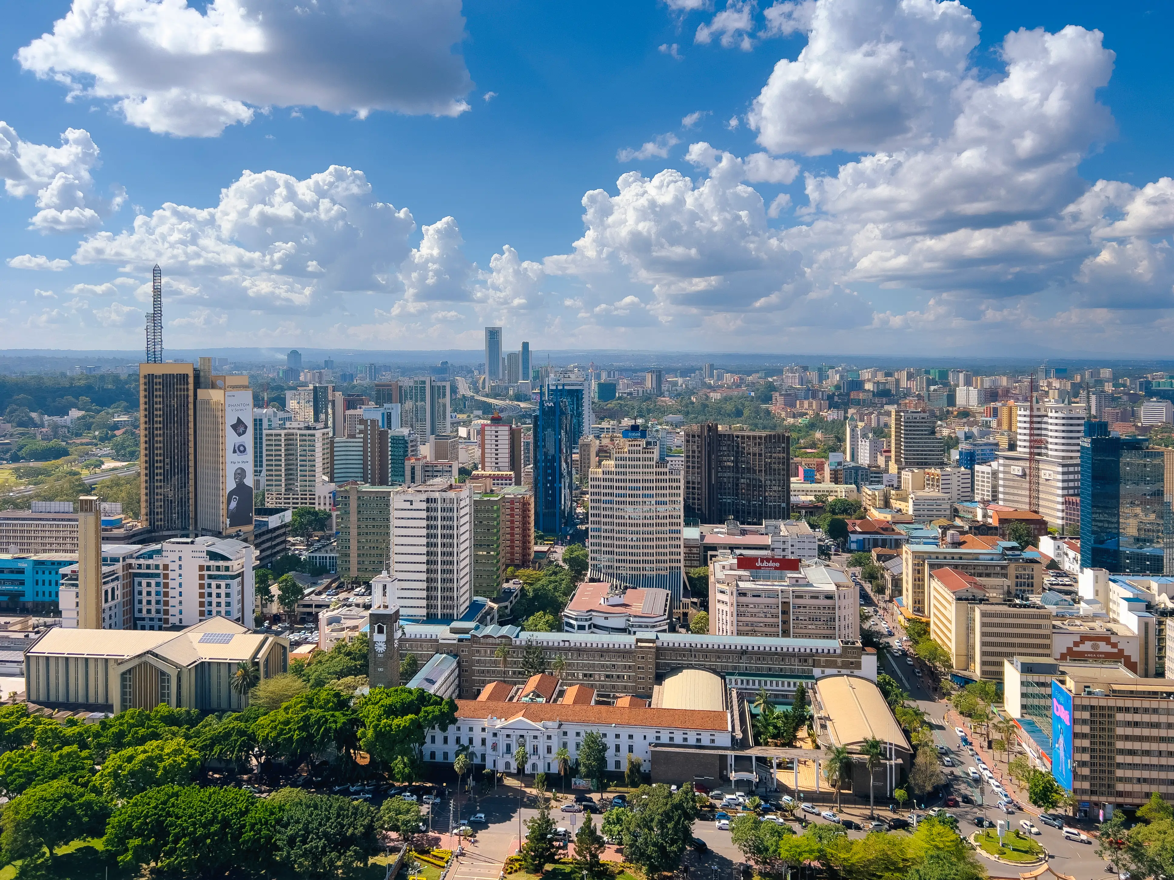 The cityscape of Nairobi, Kenya