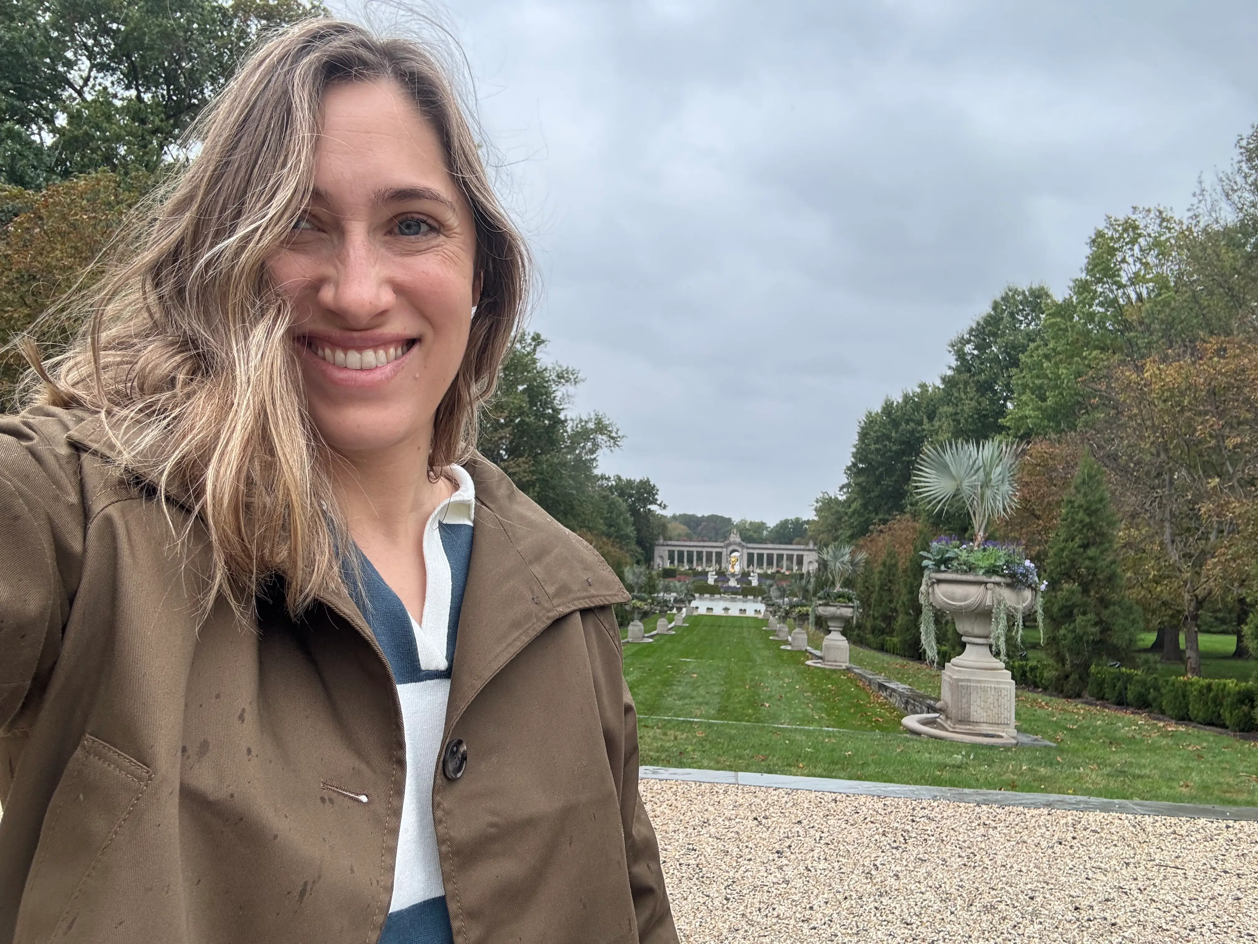 the author while touring Nemours Estate