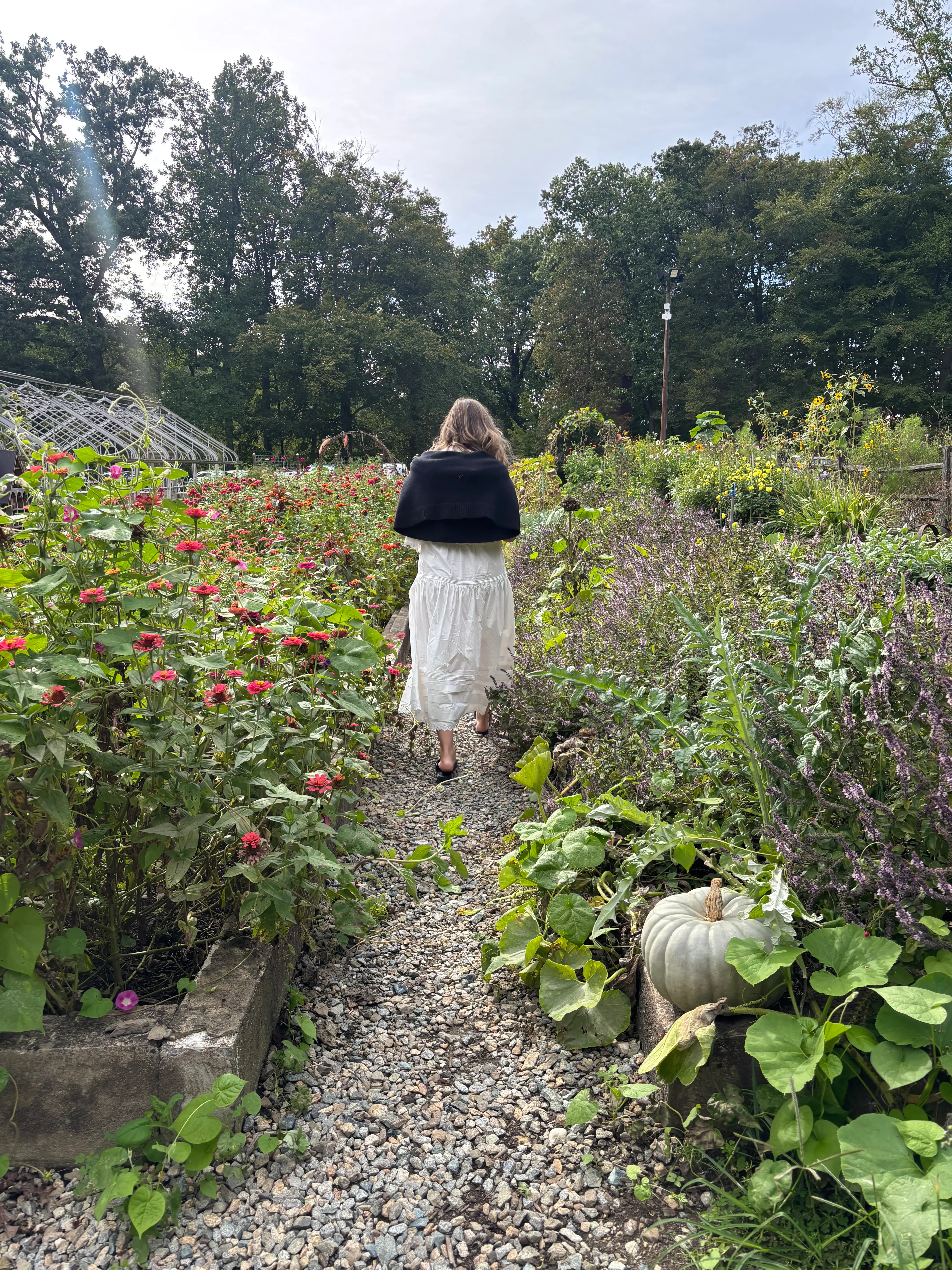 the author in a garden