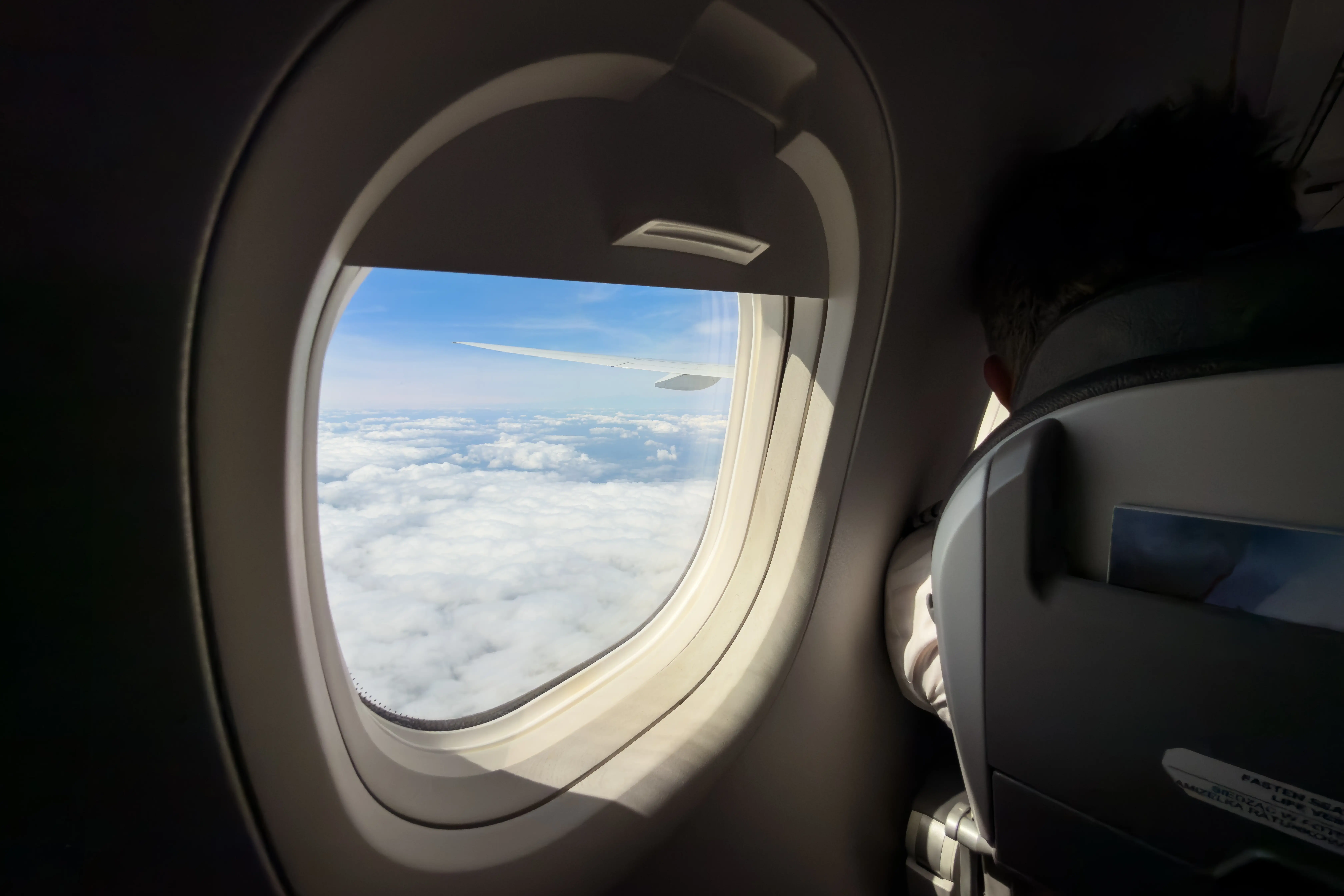 A view out the airplane window.