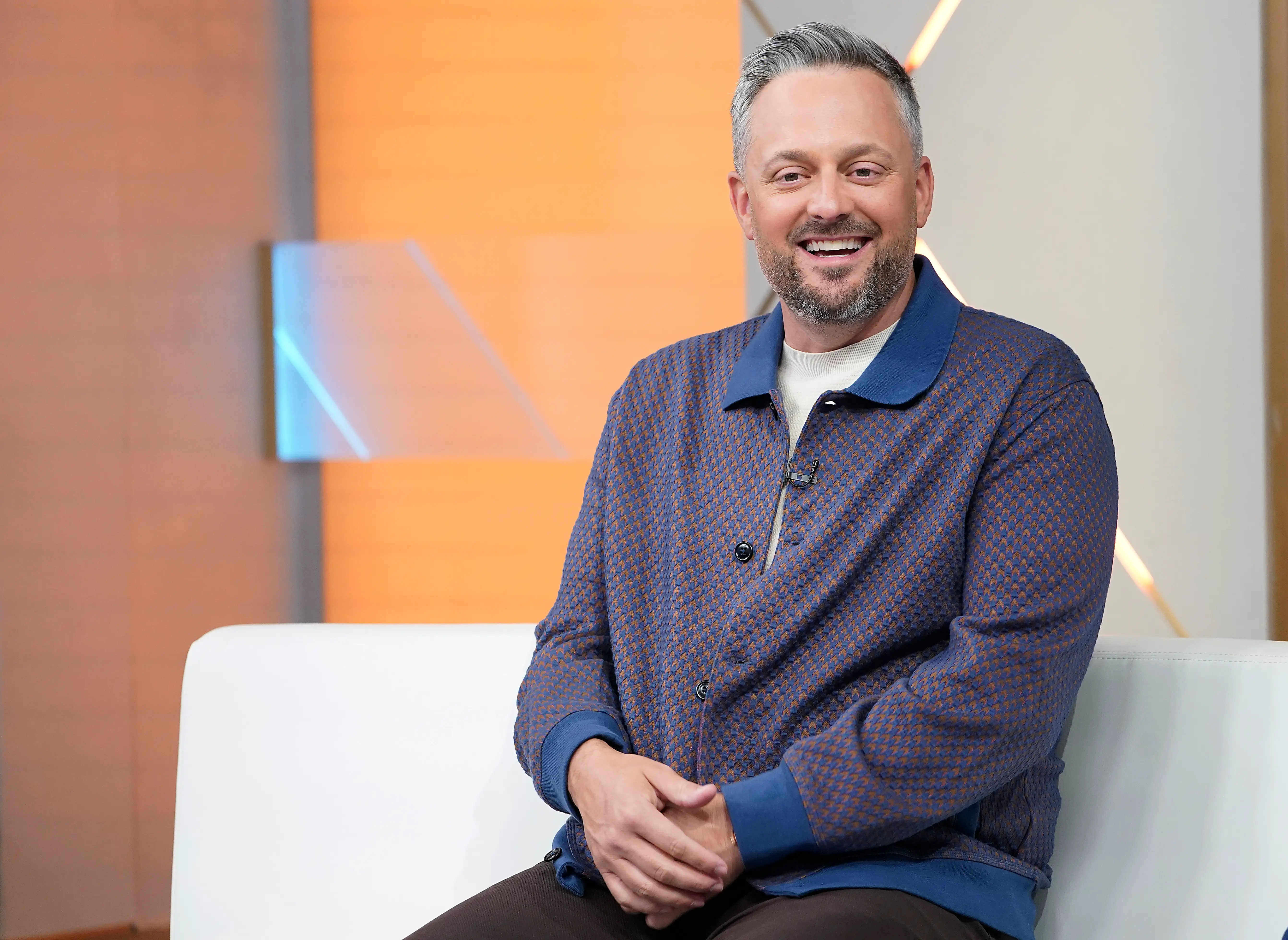 Comedian Nate Bargatze on the set of 