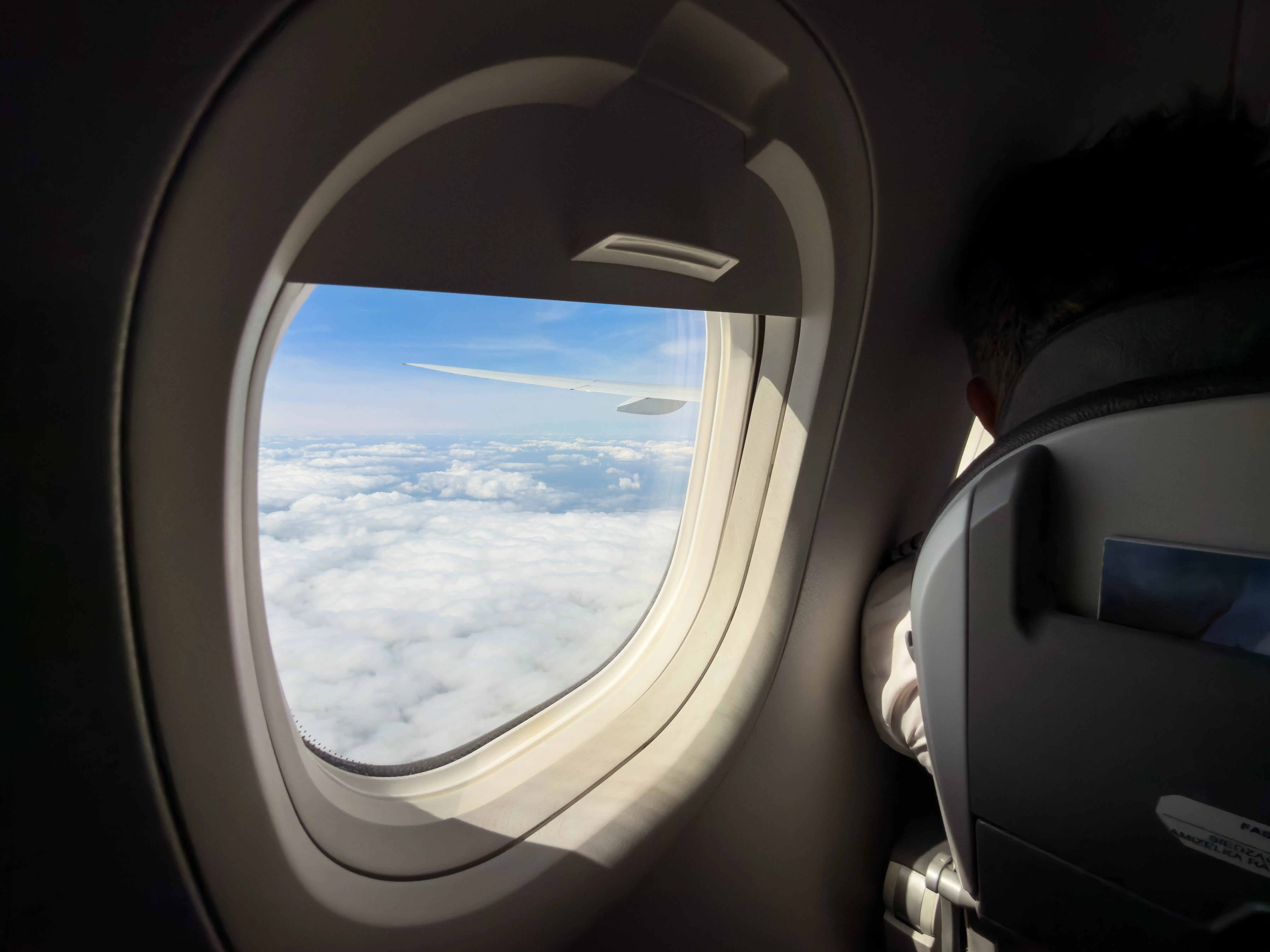 A view out the airplane window.