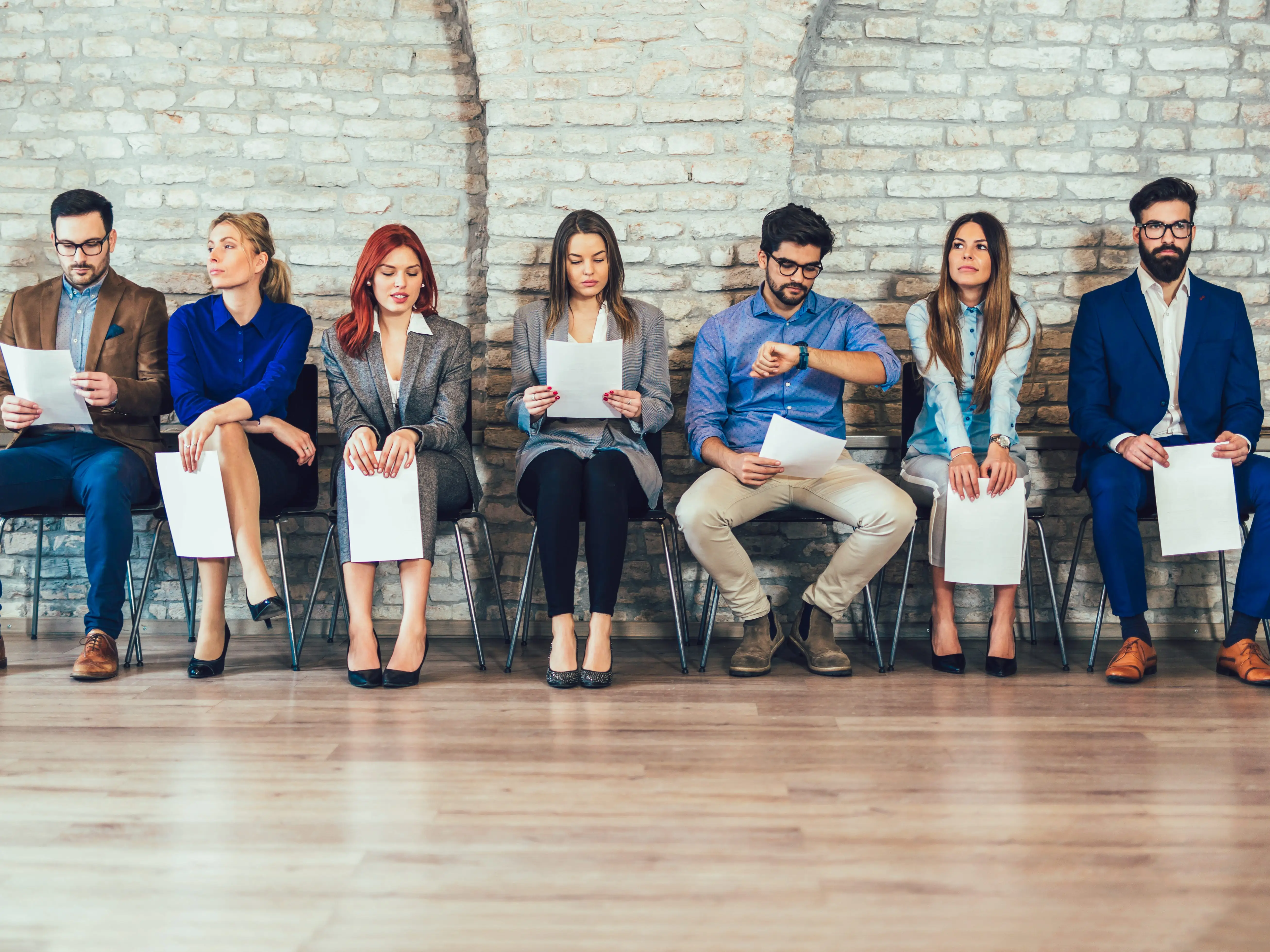 job seekers waiting for interview