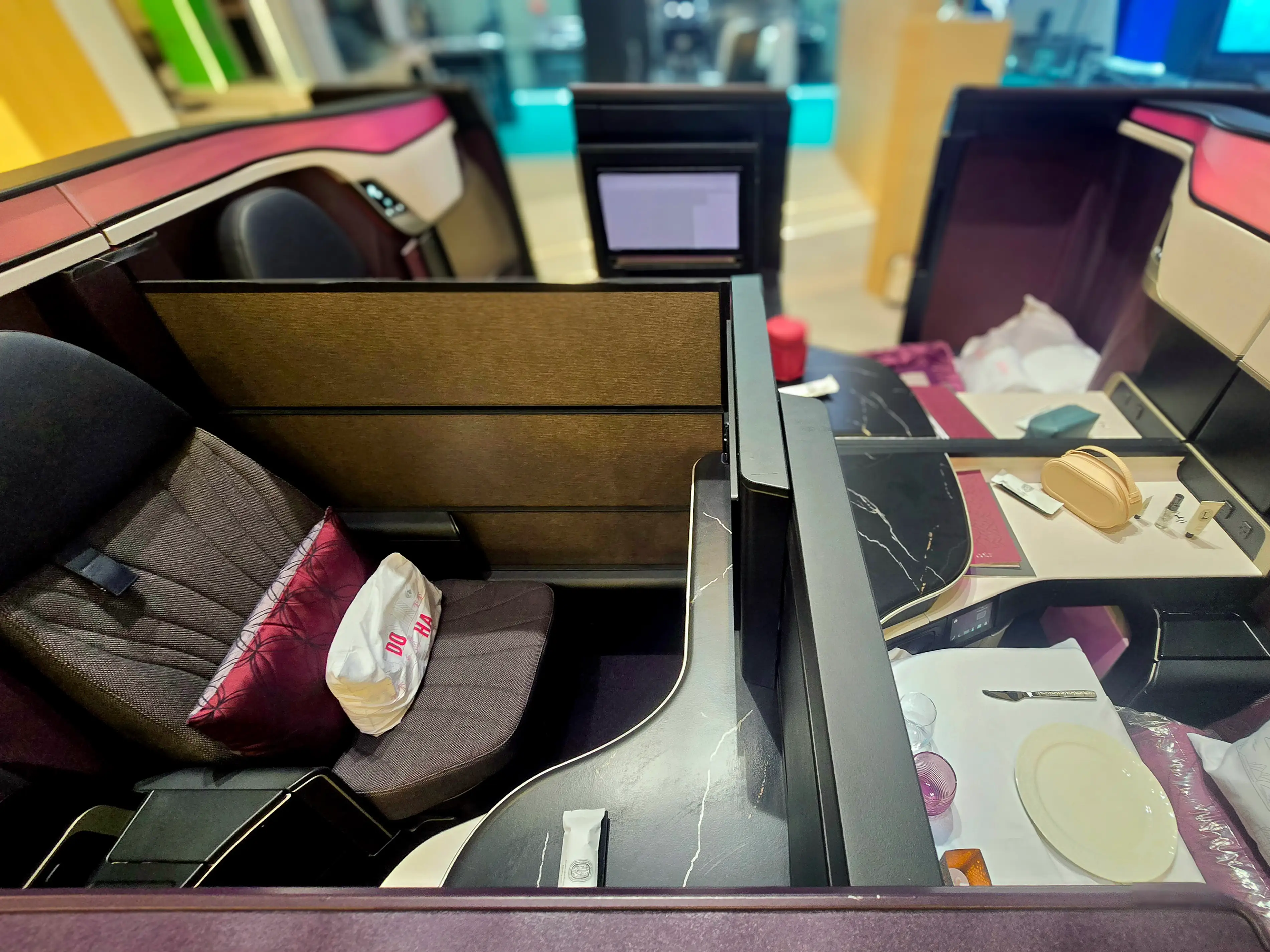 The quad seat closed.
