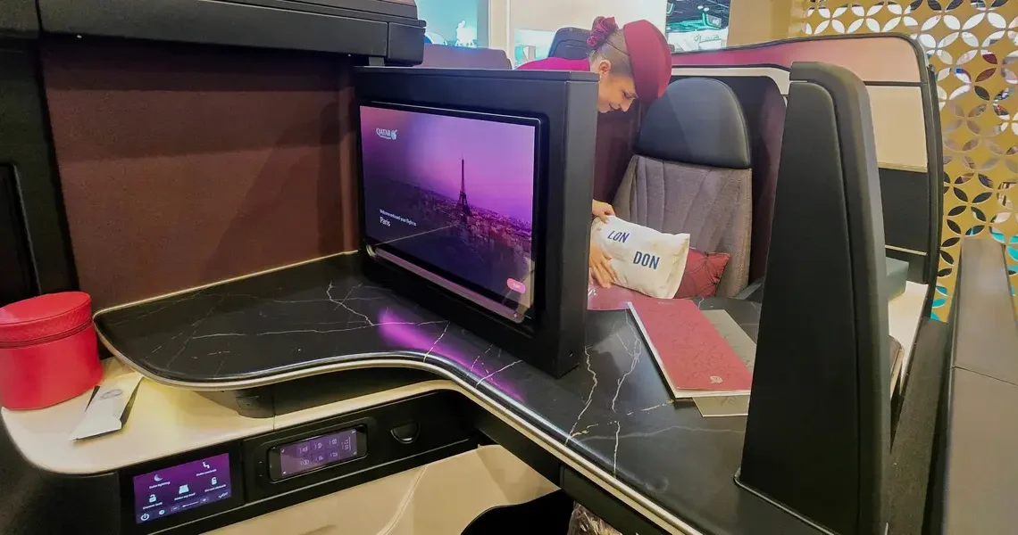 I toured Qatar’s new Qsuite business class, which passengers are still waiting to fly. These are the 7 best upgrades.
