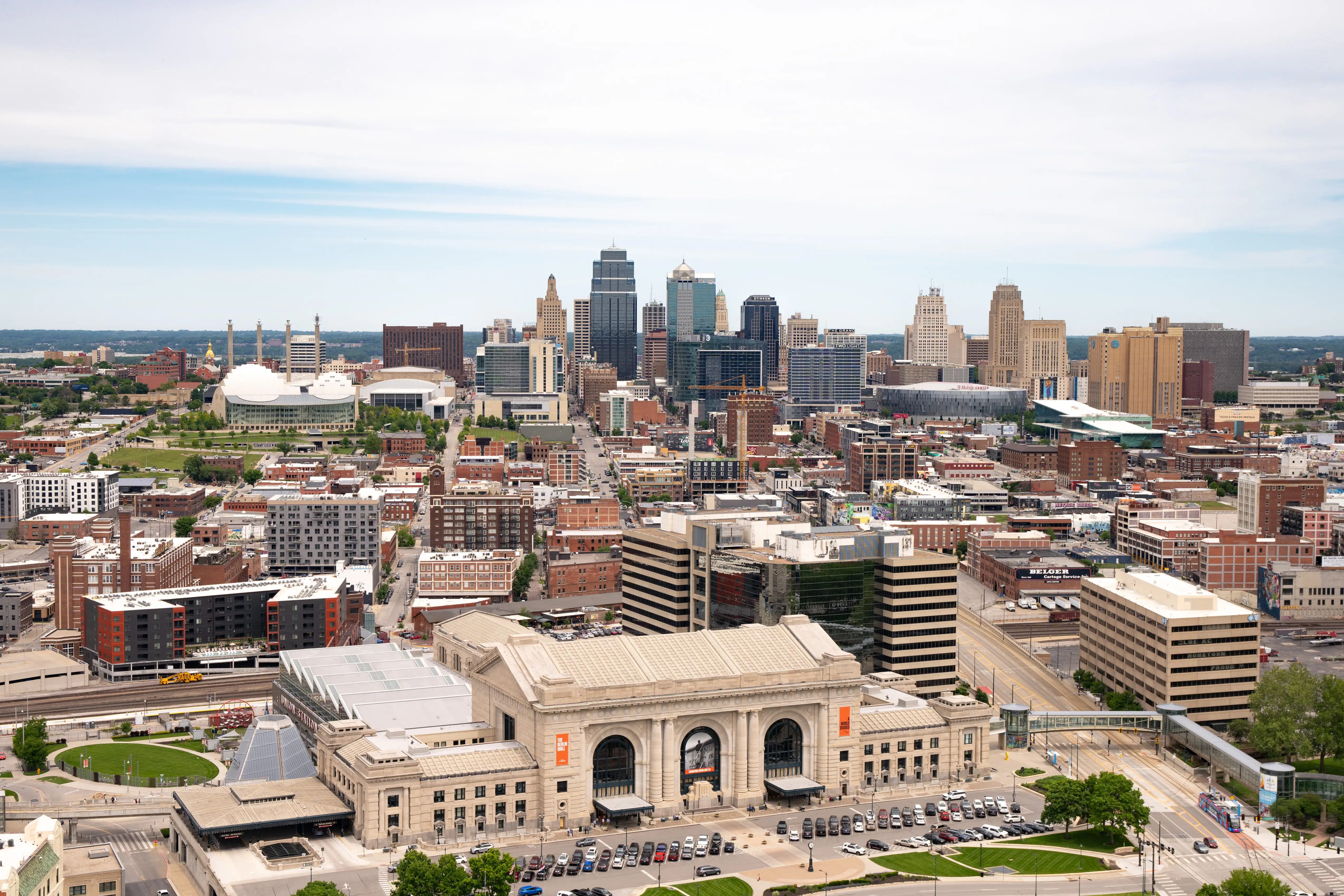 A city skyline.