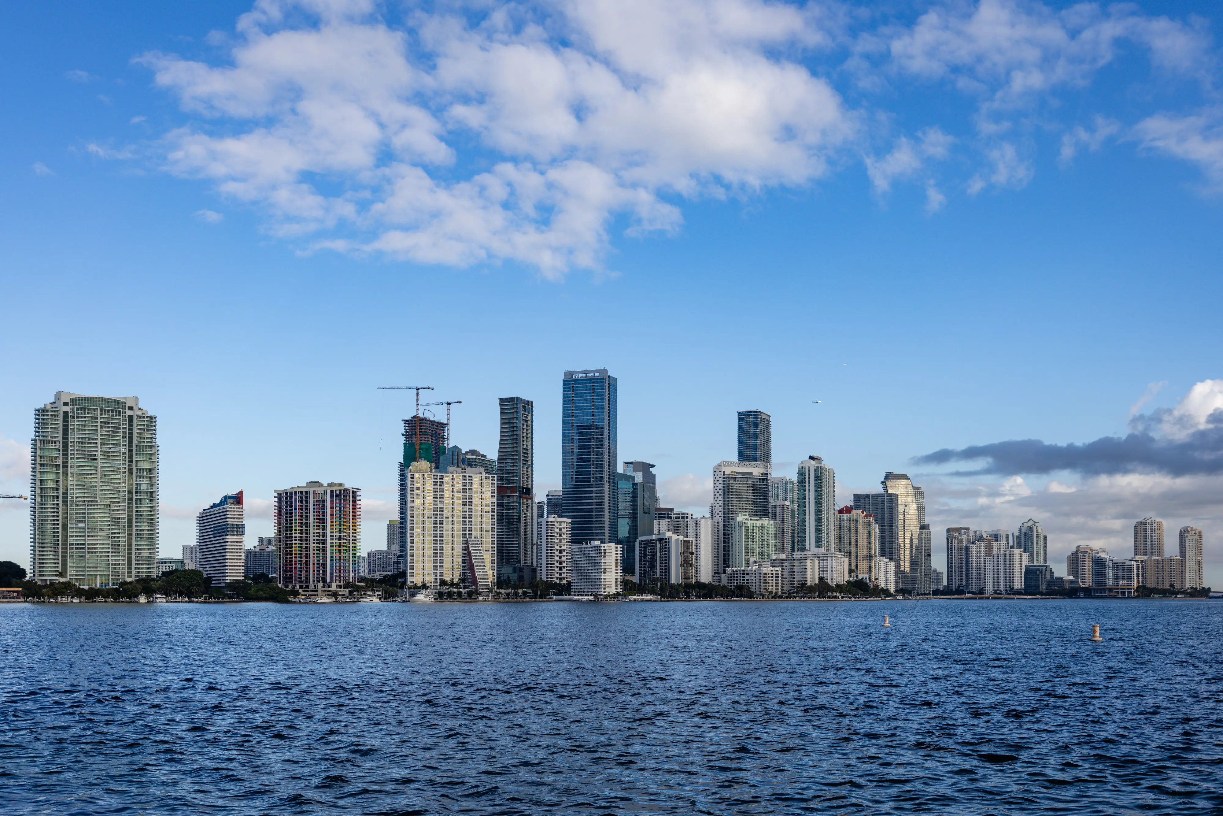 The Miami, Florida, skyline.