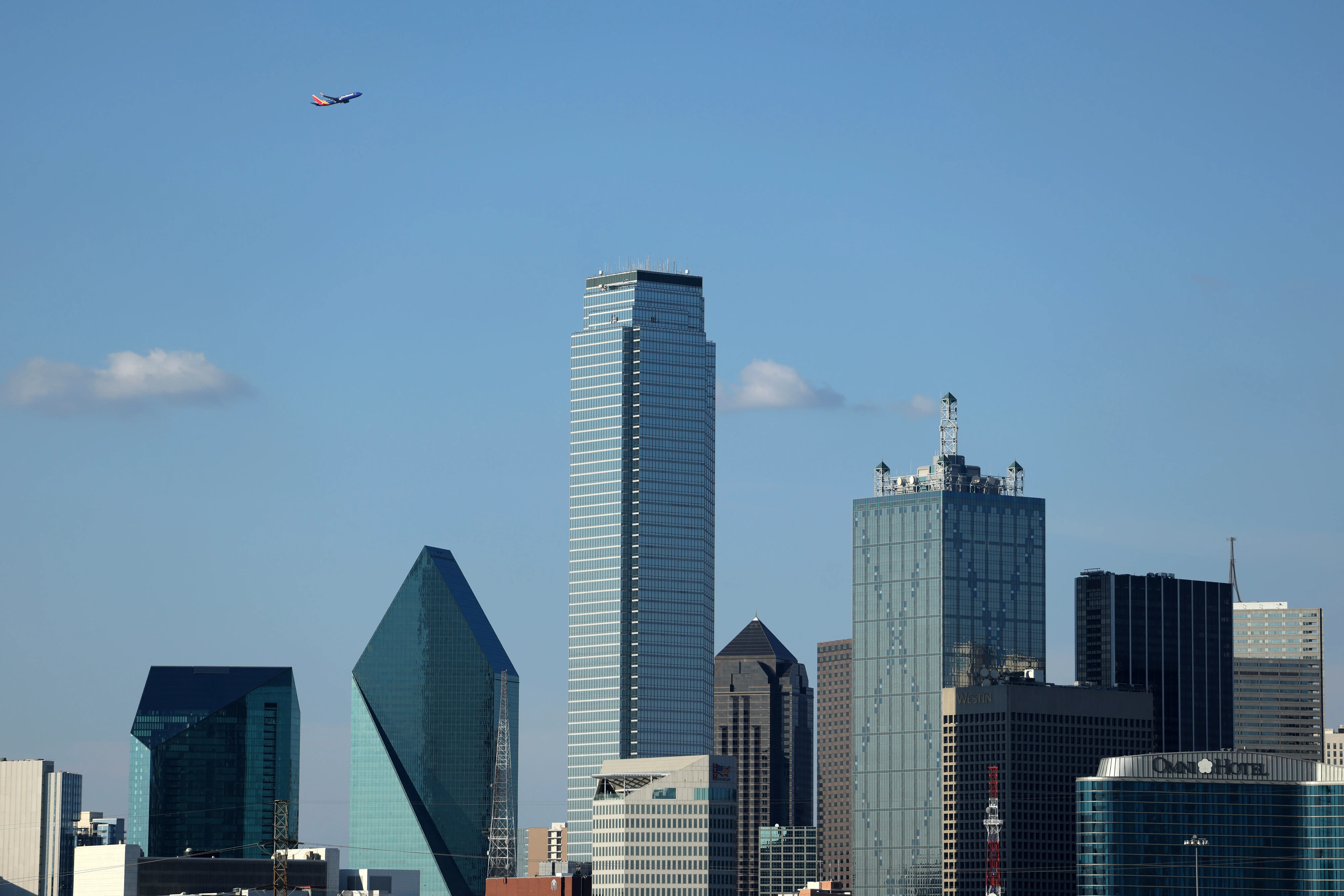 A city skyline.