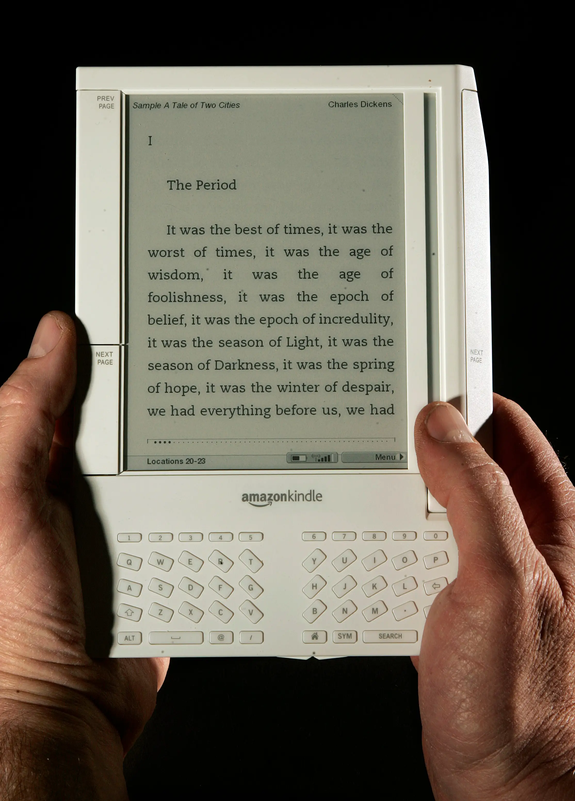 An original Amazon Kindle