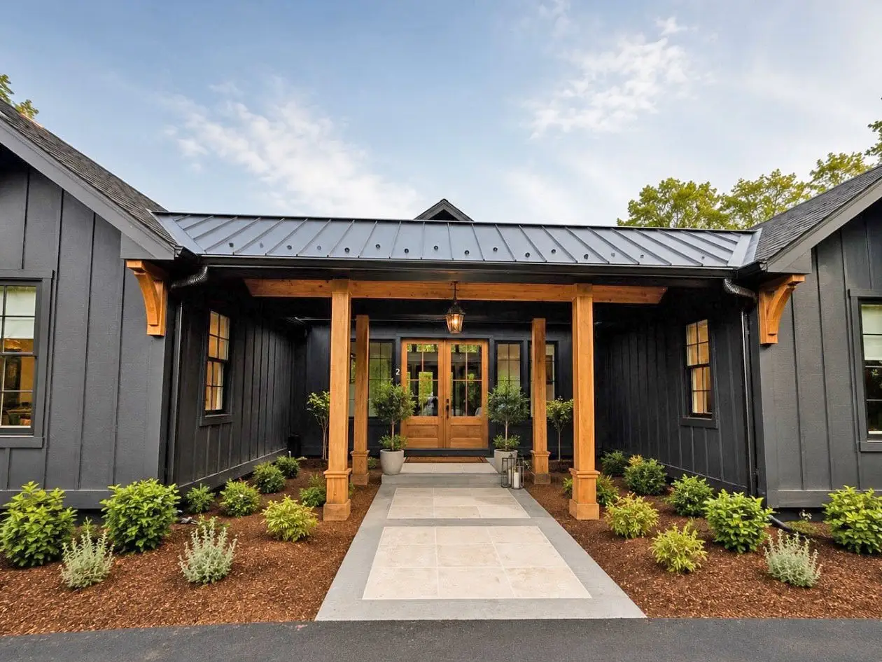 The exterior of Taylor's parents' house.