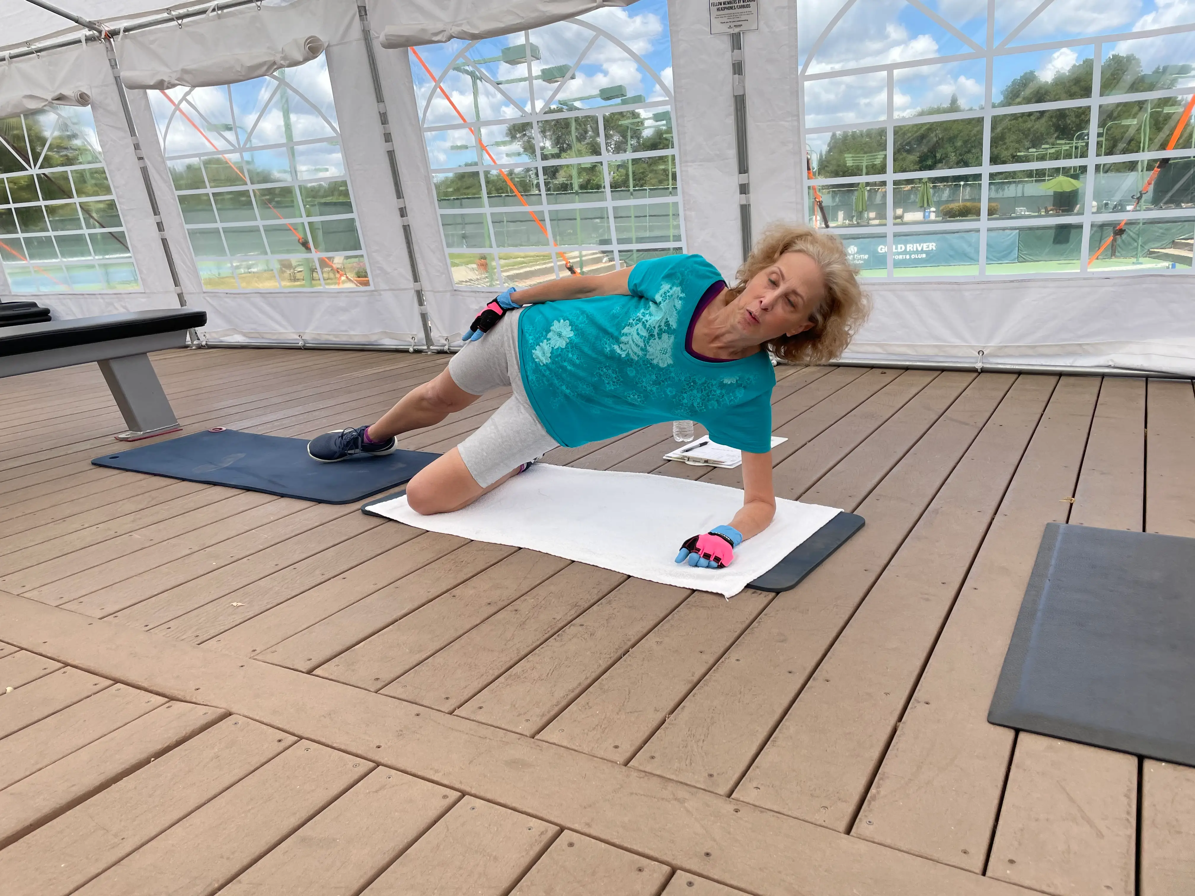 Misty Miller working out