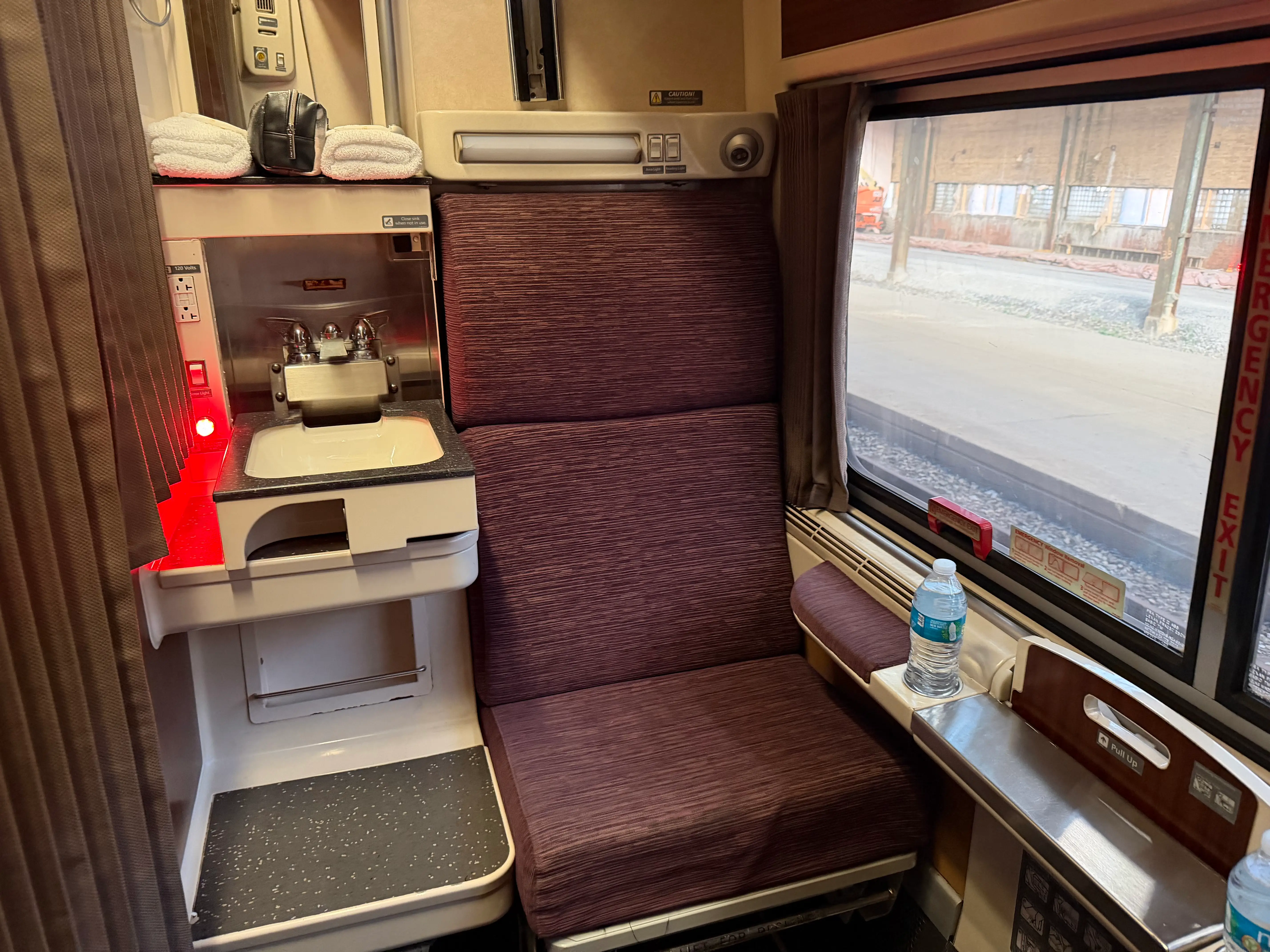 Amtrak roommette view inside