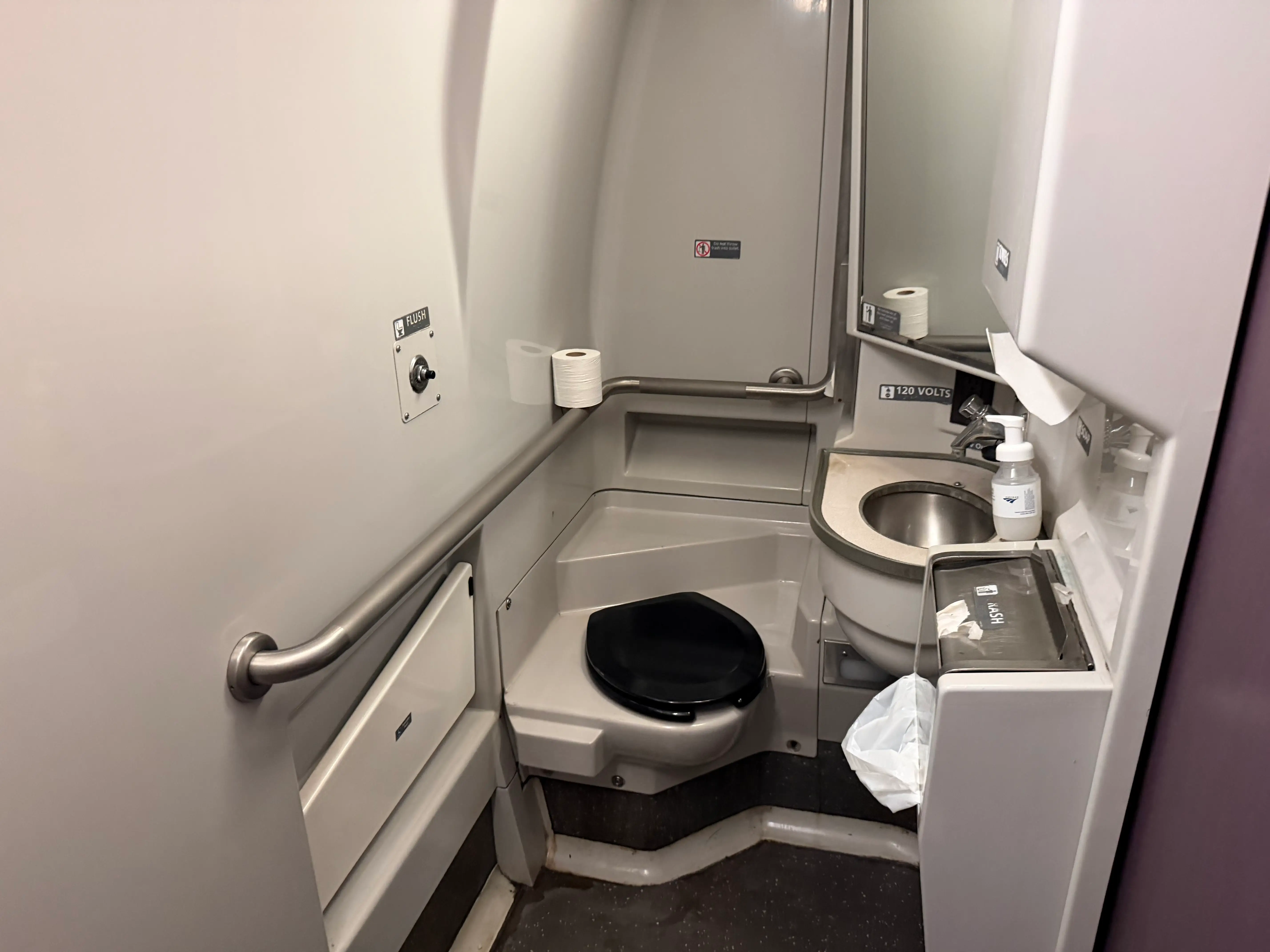 Restroom in Amtrak Business class
