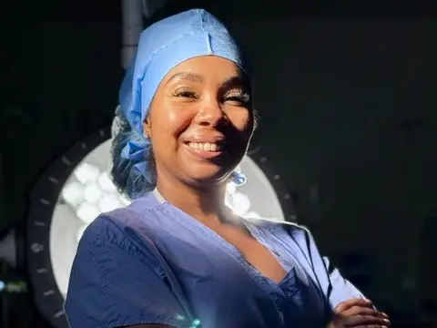 Sade Slack in scrubs in an operating room