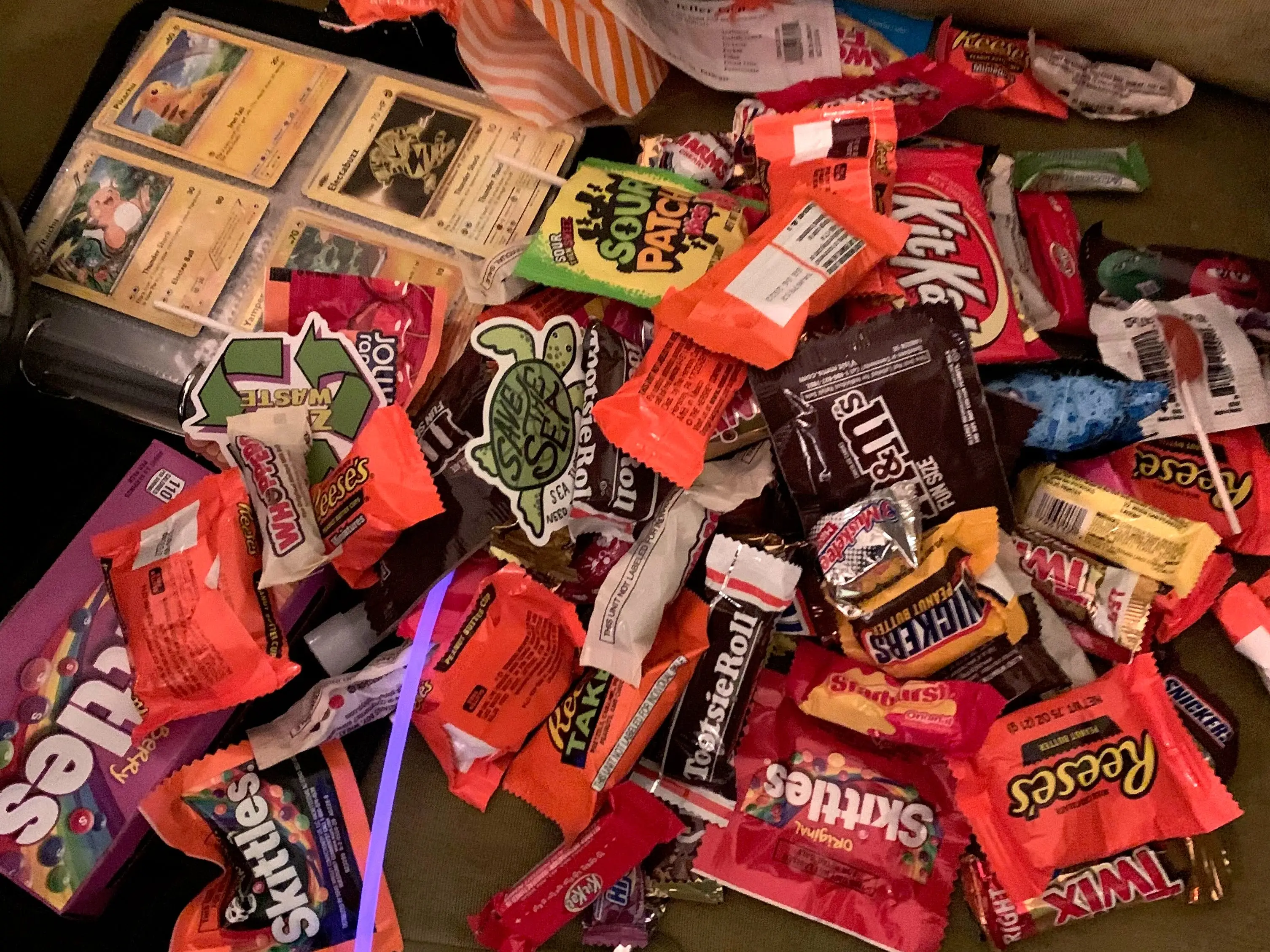 candy on a couch