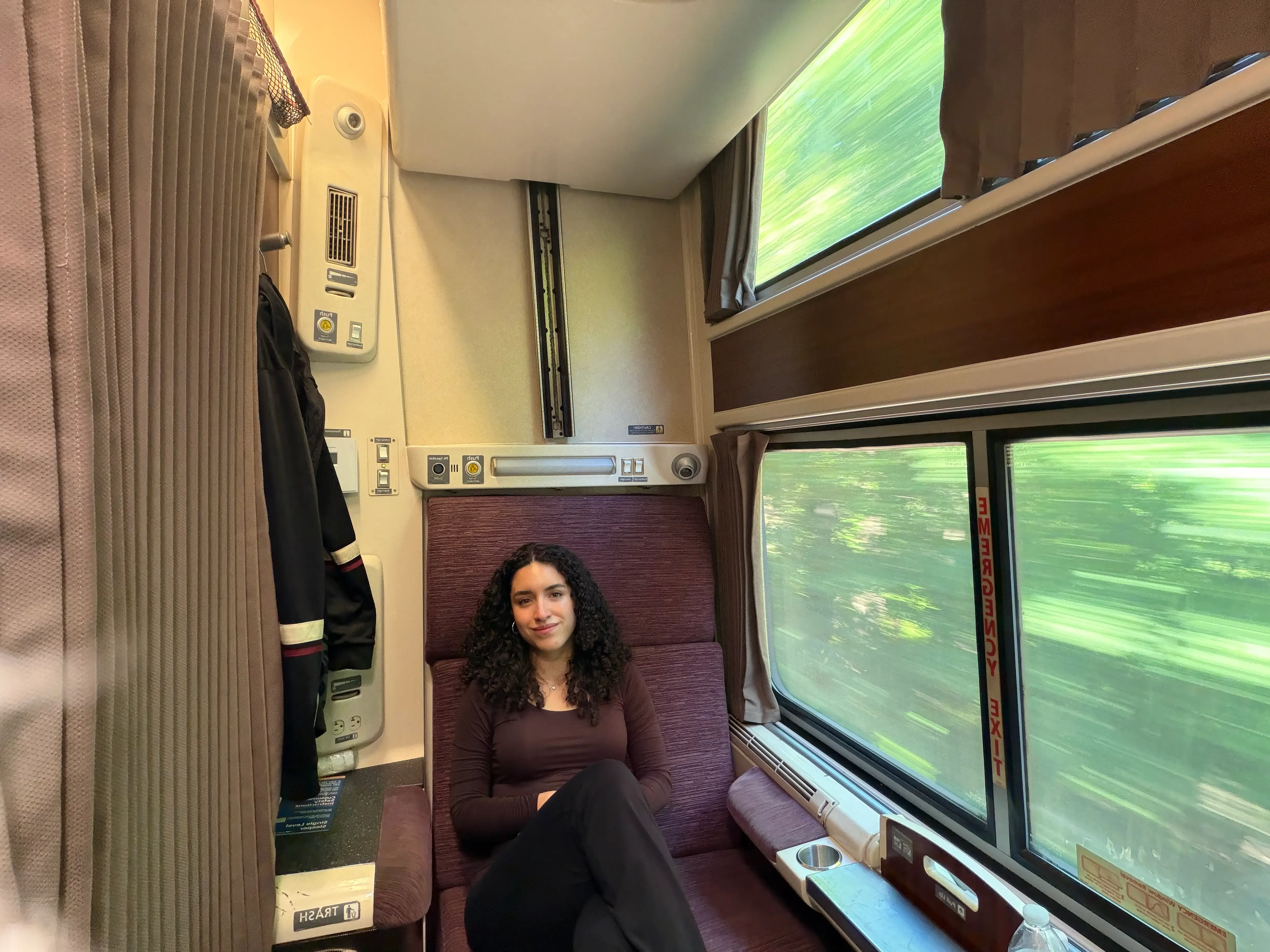 Author on Amtrak Private roomette