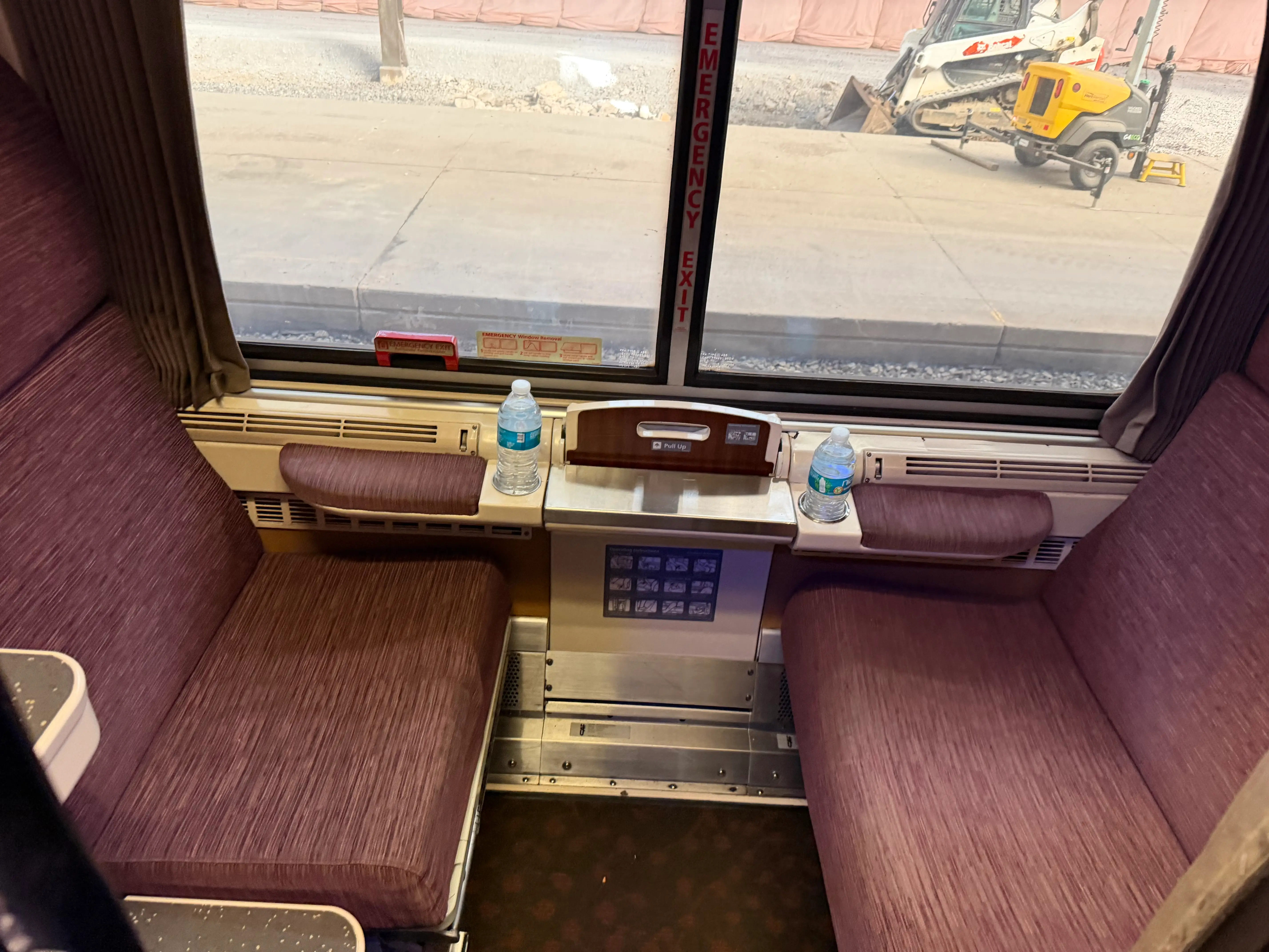 Amtrak roomette space for two people