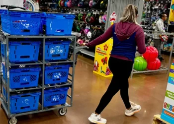 Walmart reverses an earlier limit on the height of order fulfillment carts in stores