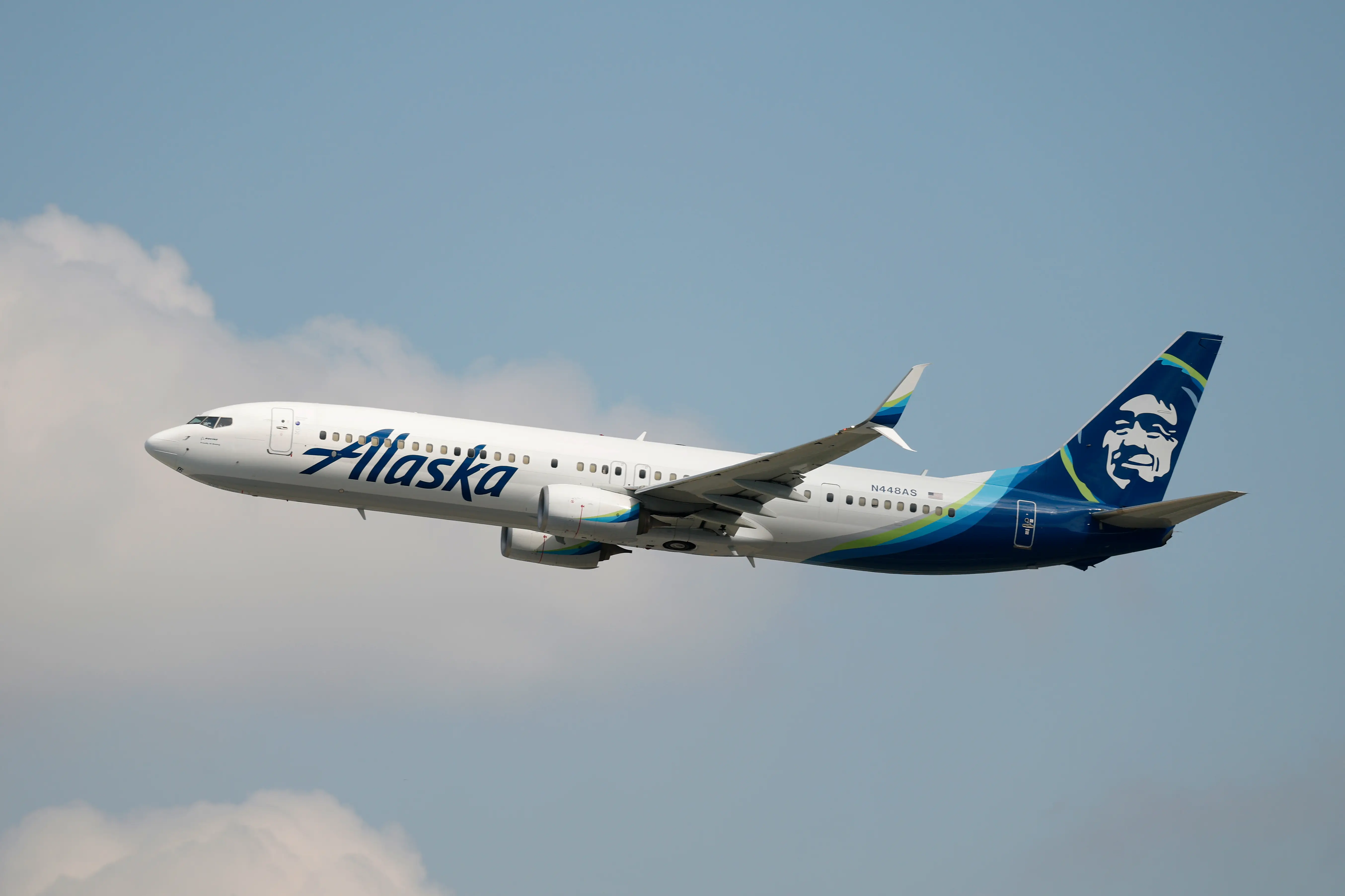 An Alaska Airlines Boeing 737-900.