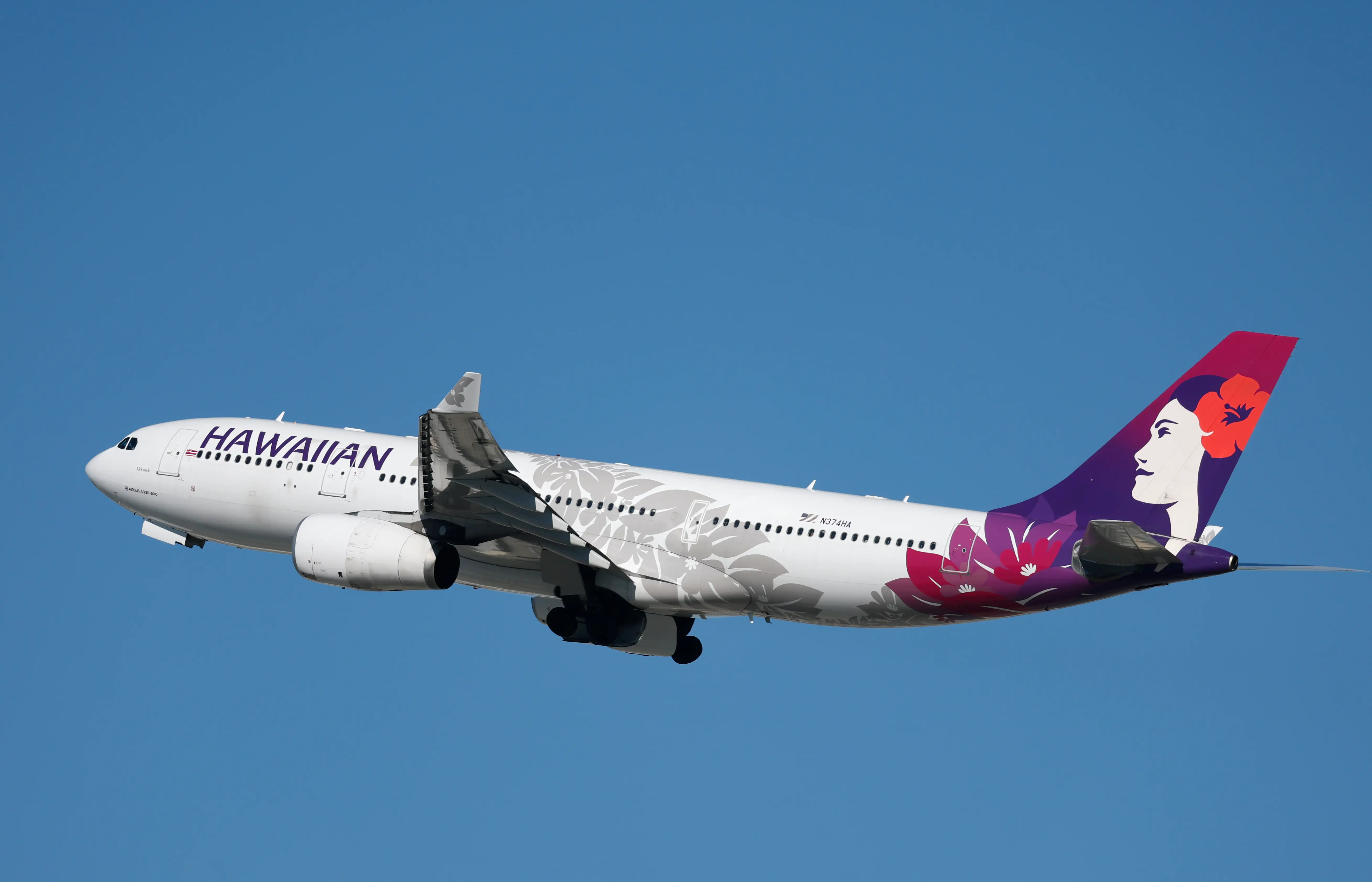 A Hawaiian Airlines Airbus A330.