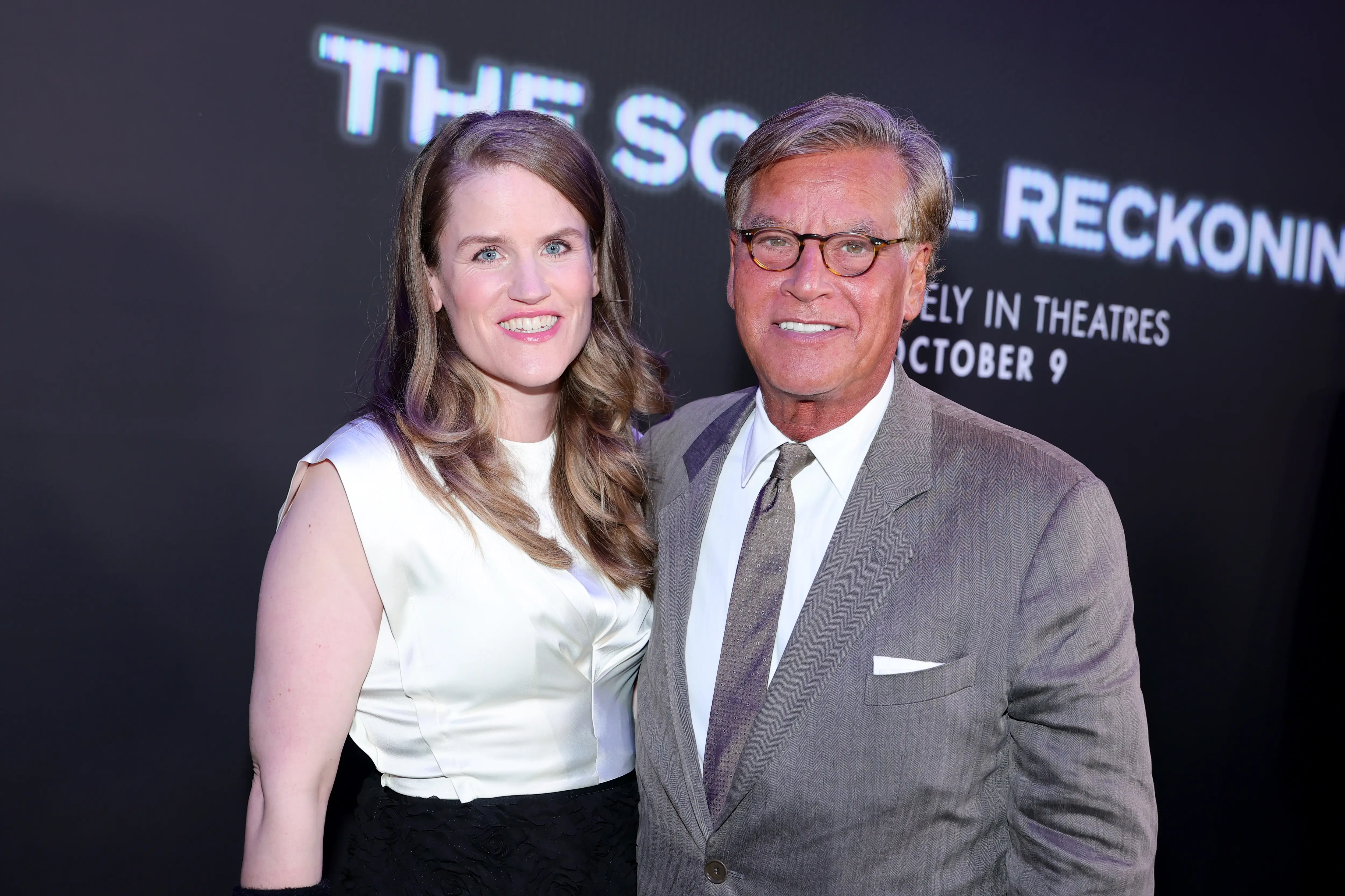 Frances Haugen and Aaron Sorkin attend Columbia Pictures' 