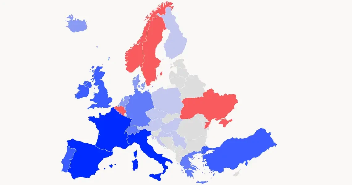 The Eurosummer season is getting longer and more popular. These 4 charts show how and where Americans are vacationing.