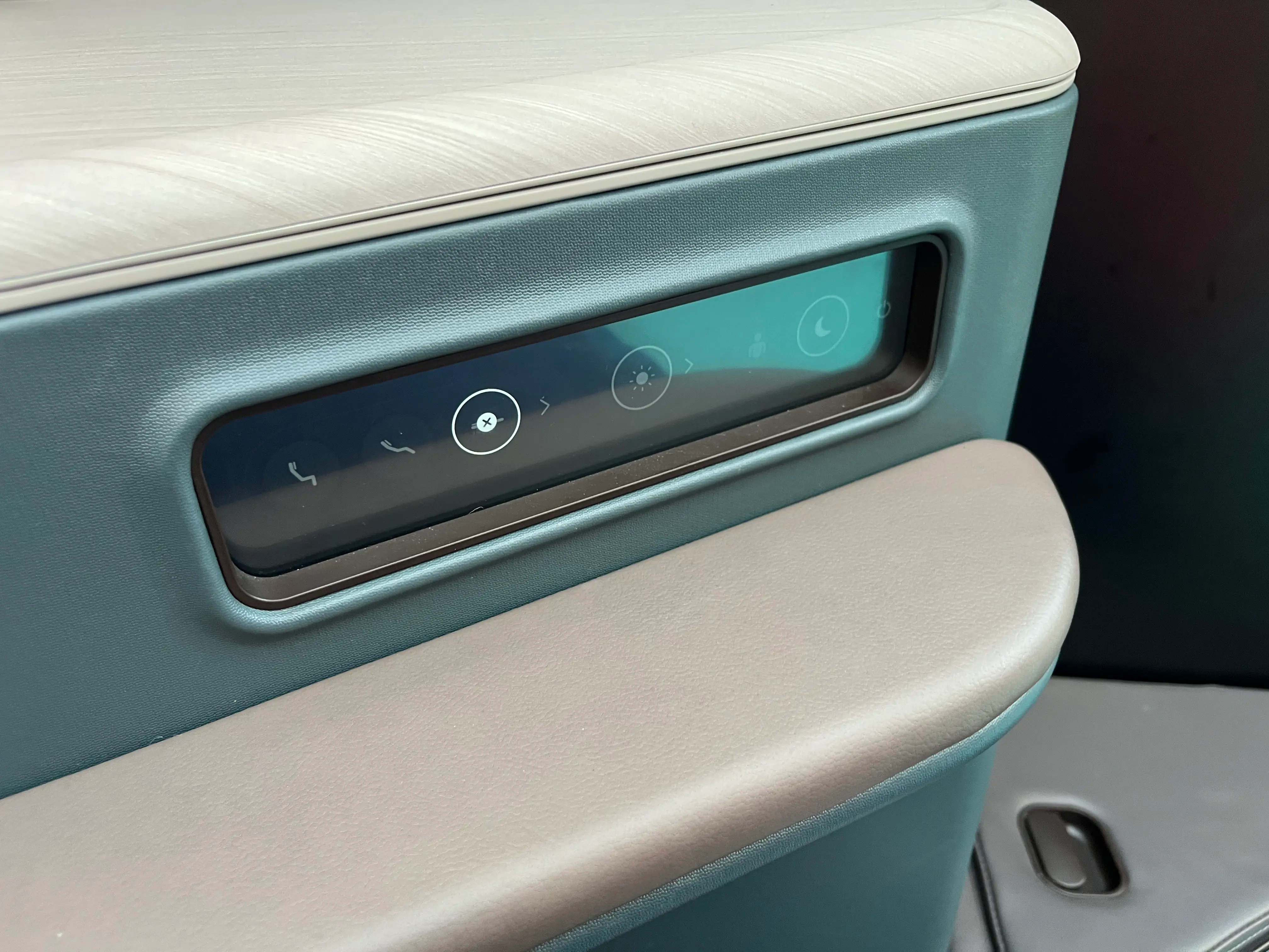 The Touch Screen Passenger Control Unit (TSPCU) in the Aria Suite.