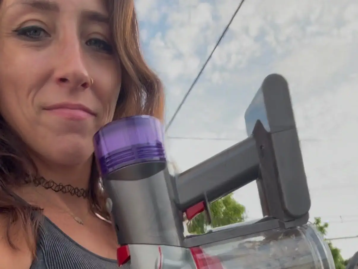 Woman with vaccum
