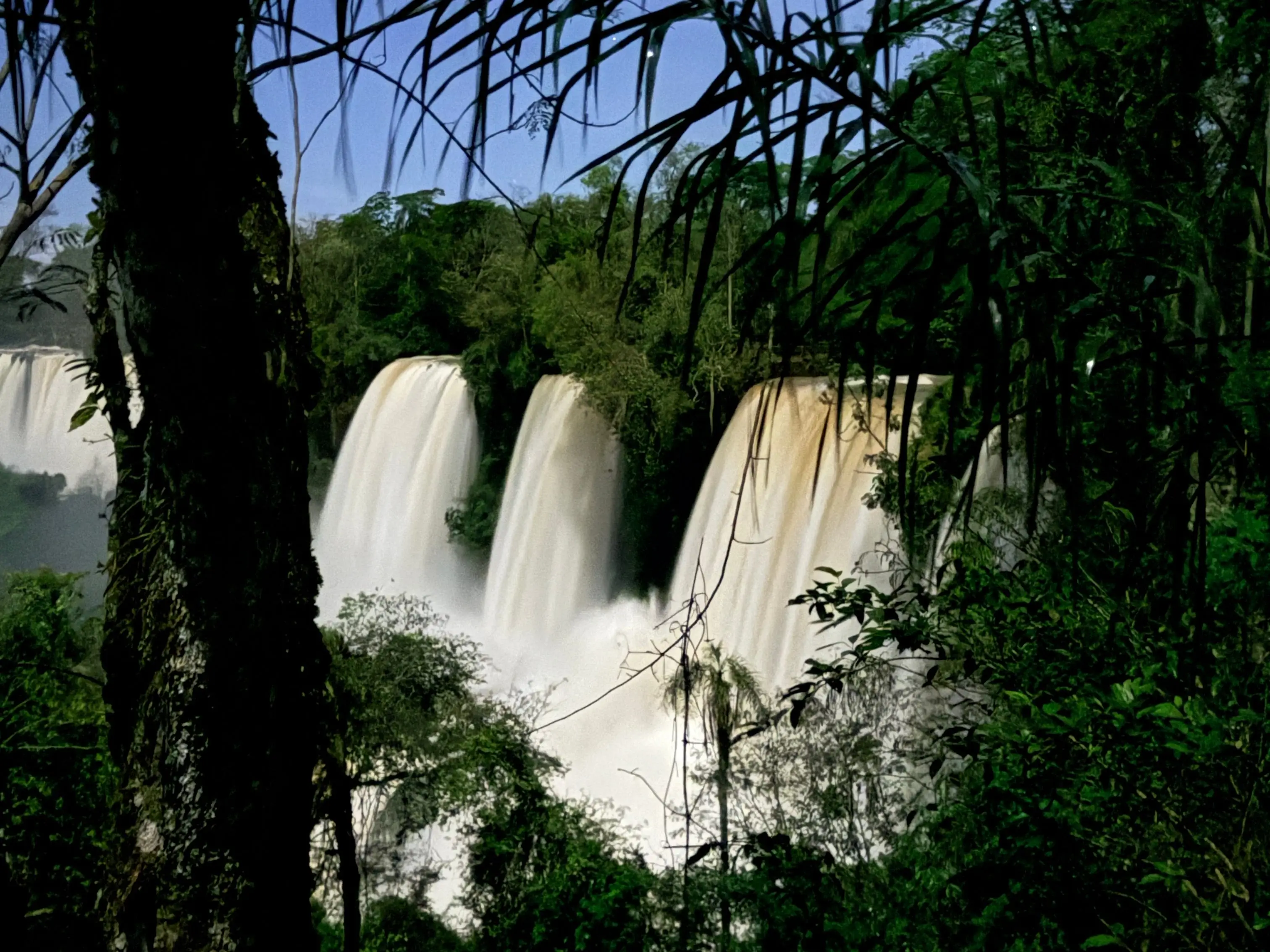 Iguazu falls at night