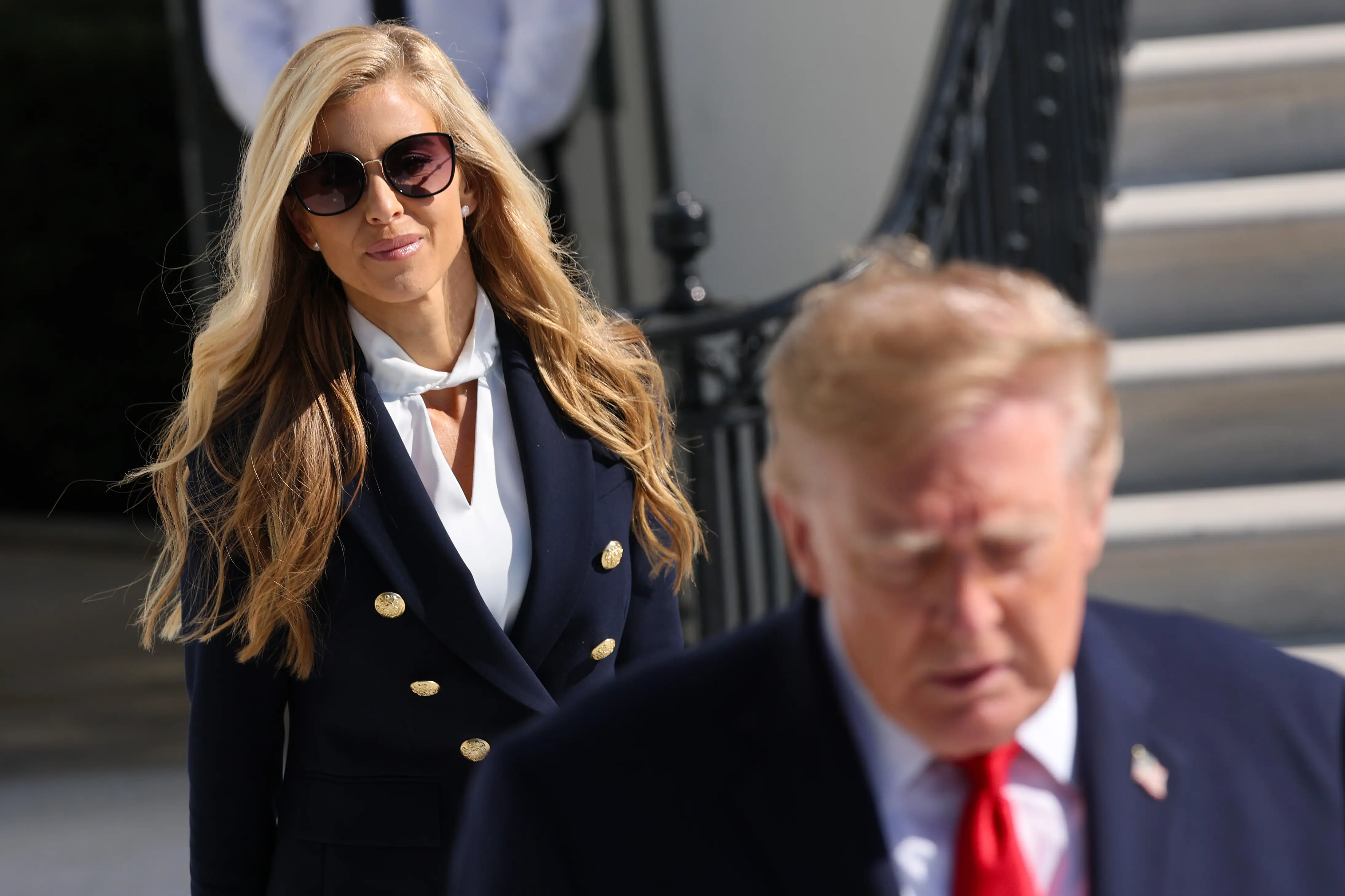 Katie Zacharia and President Donald Trump.