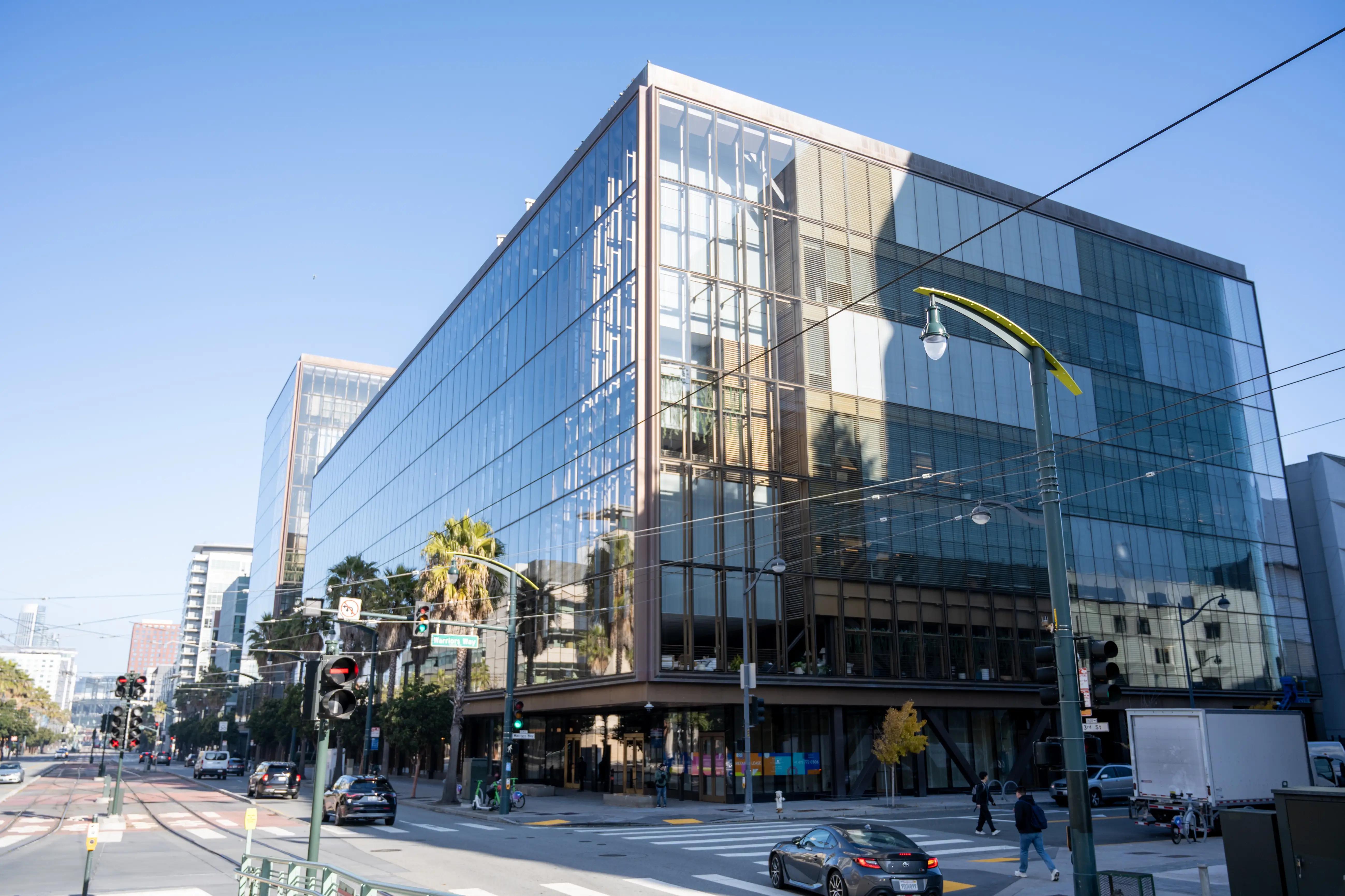 Facade of OpenAI offices in Mission Bay, San Francisco, California, December 11, 2025. (Photo by Smith Collection/Gado/Getty Images)